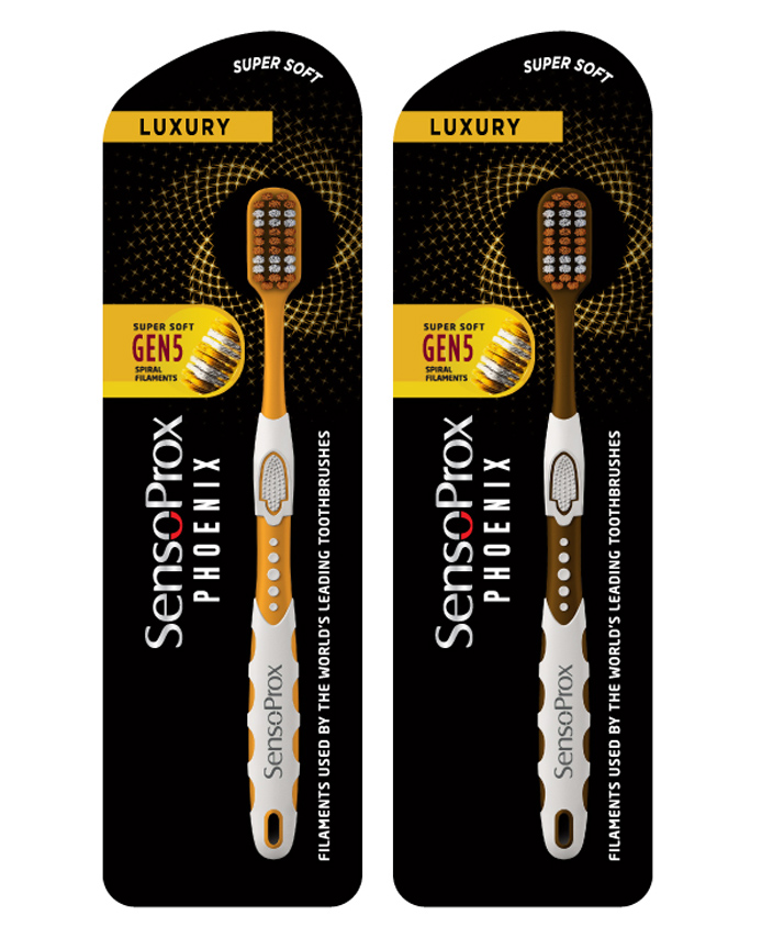 SensoProx Phoenix Toothbrush Pack of 2 - Yellow & Brown-picture-14