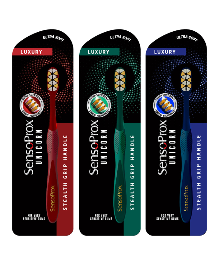 SensoProx Unicorn Toothbrush Pack of 3 - Green & Red & Blue-image-29
