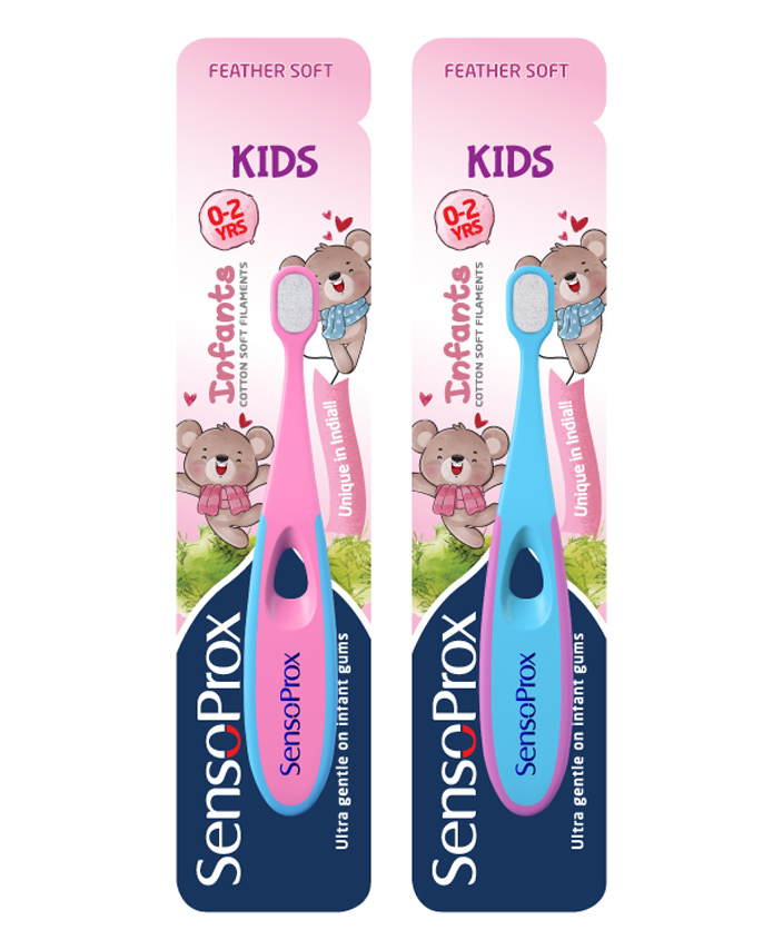 SensoProx Infant Toothbrush Pack of 2 - Pink & Blue-picture-24