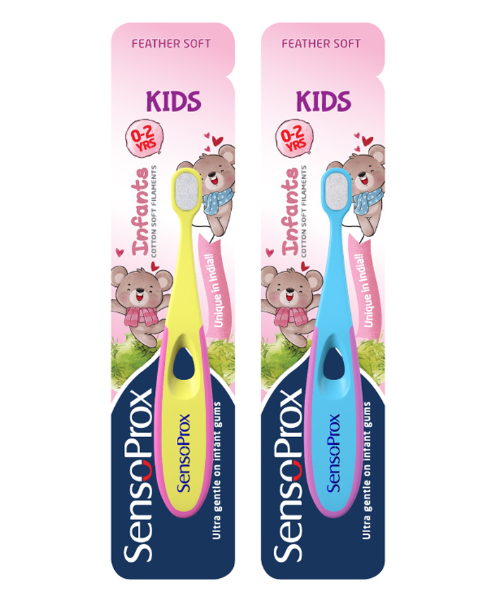 SensoProx Infant Toothbrush Pack of 2 - Yellow & Blue-image-49