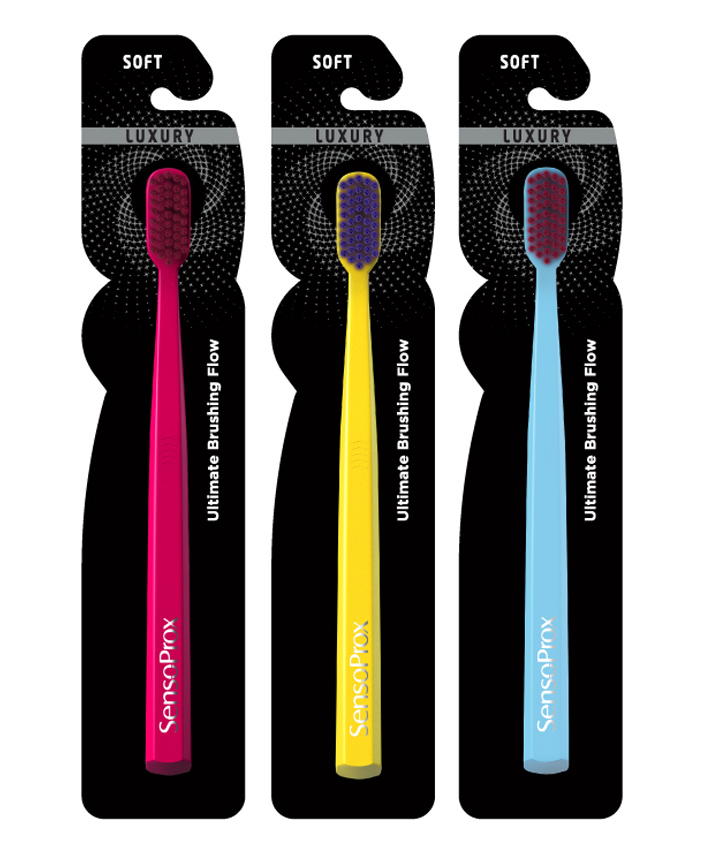 SensoProx Ultra Smooth Toothbrush Pack of 3 - Pink & Yellow & Blue-image-25