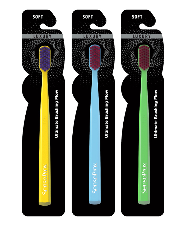 SensoProx Ultra Smooth Toothbrush Pack of 3 - Yellow & Blue & Green-image-22