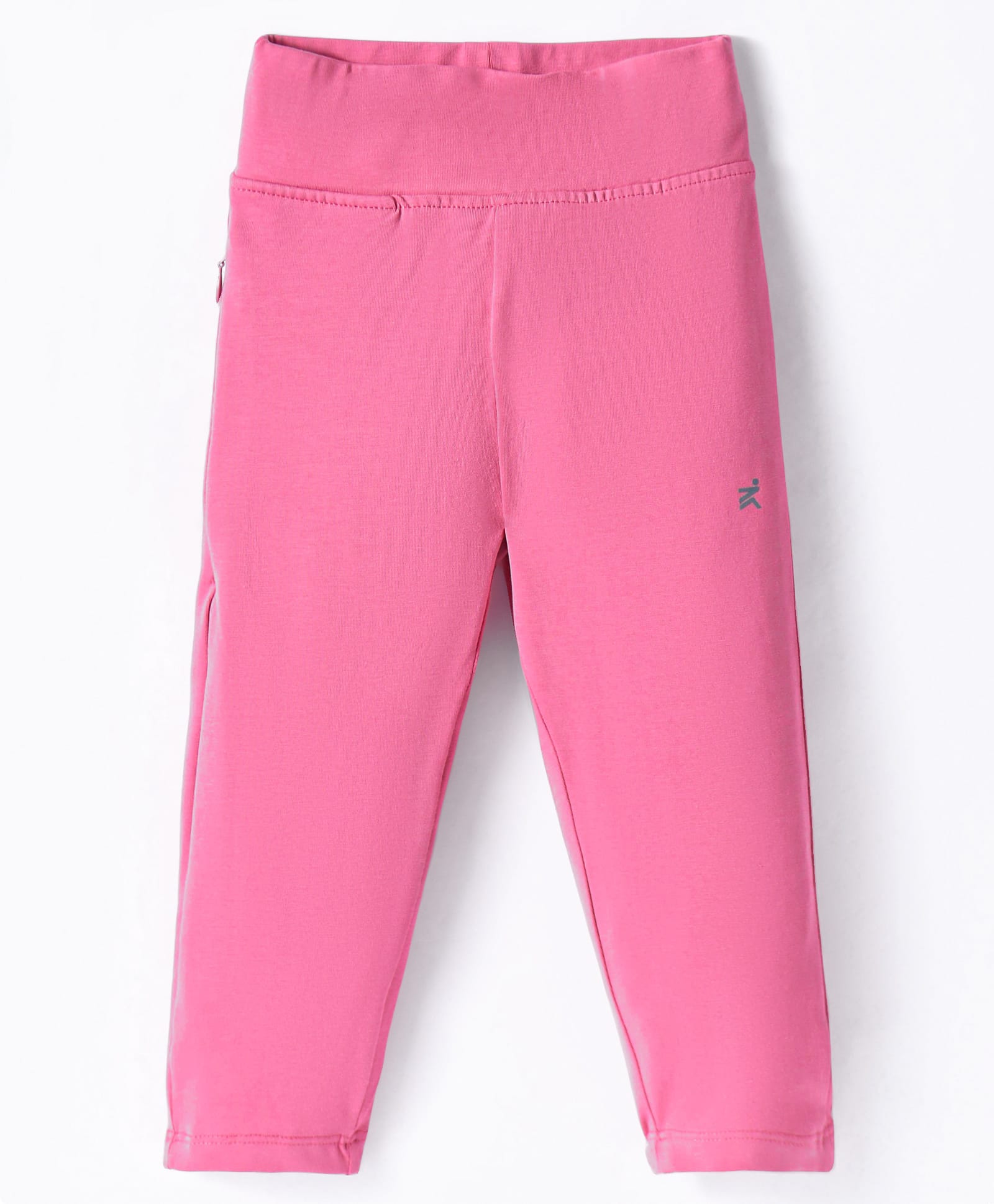 Doreme Single Jersey Knit Full Length Solid Leggings - Pink-picture-15