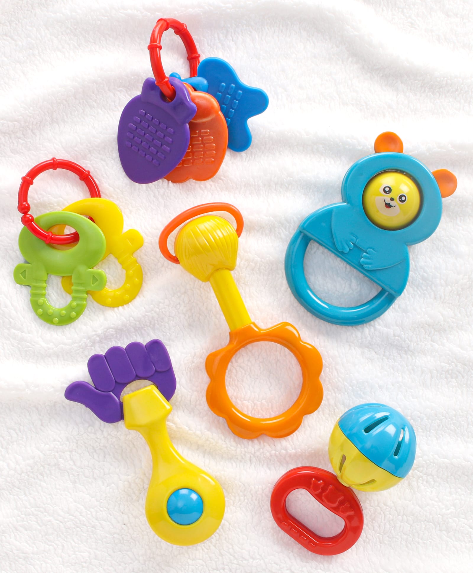Babyhug Baby Rattle With Bear Applique Pack Of 6 - Multicolor-image-17