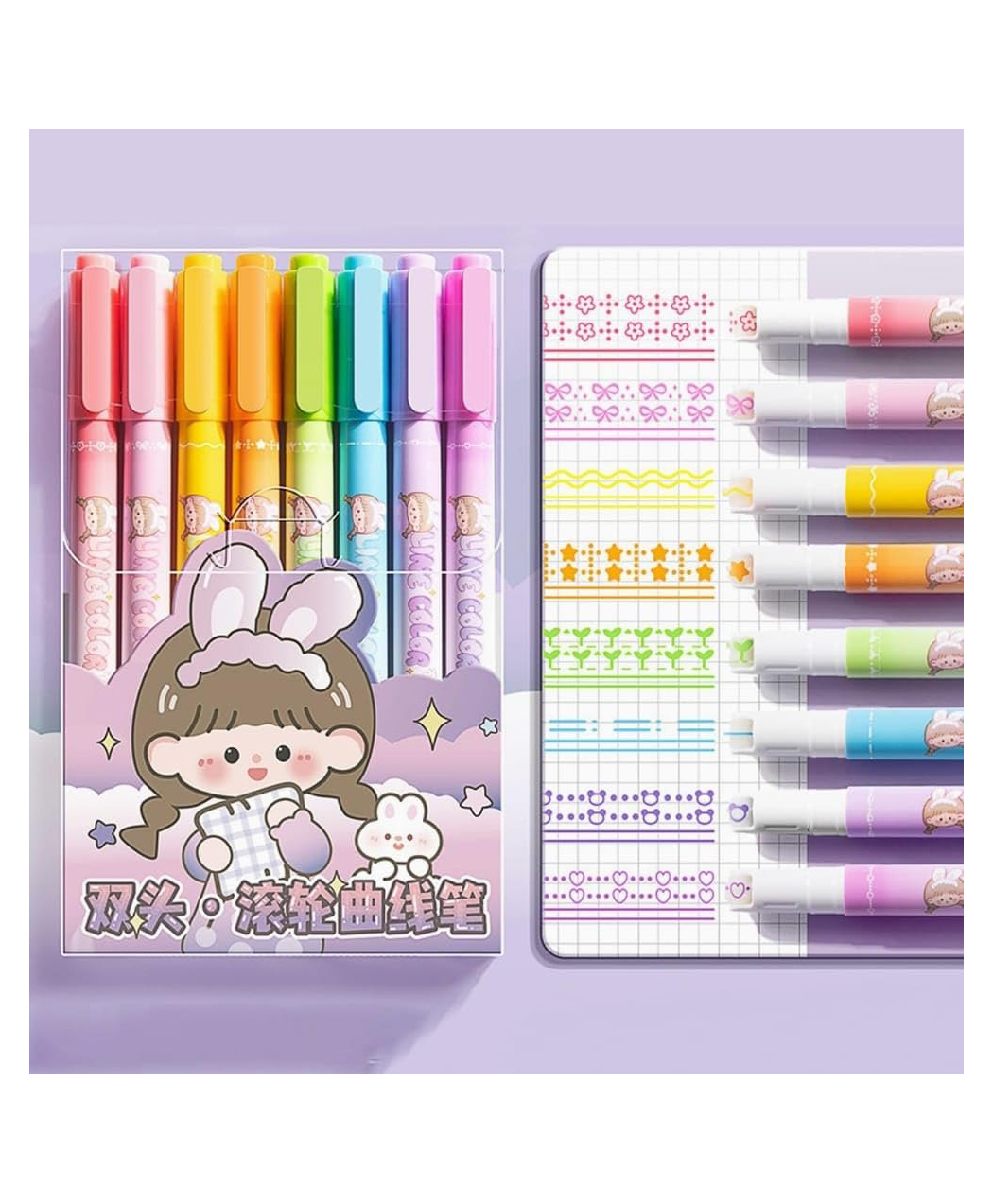 SANJARY Multi Colour Gel Pen With Design Roller Pen Head Multifuntional Uses for kids color design may vary-image-8