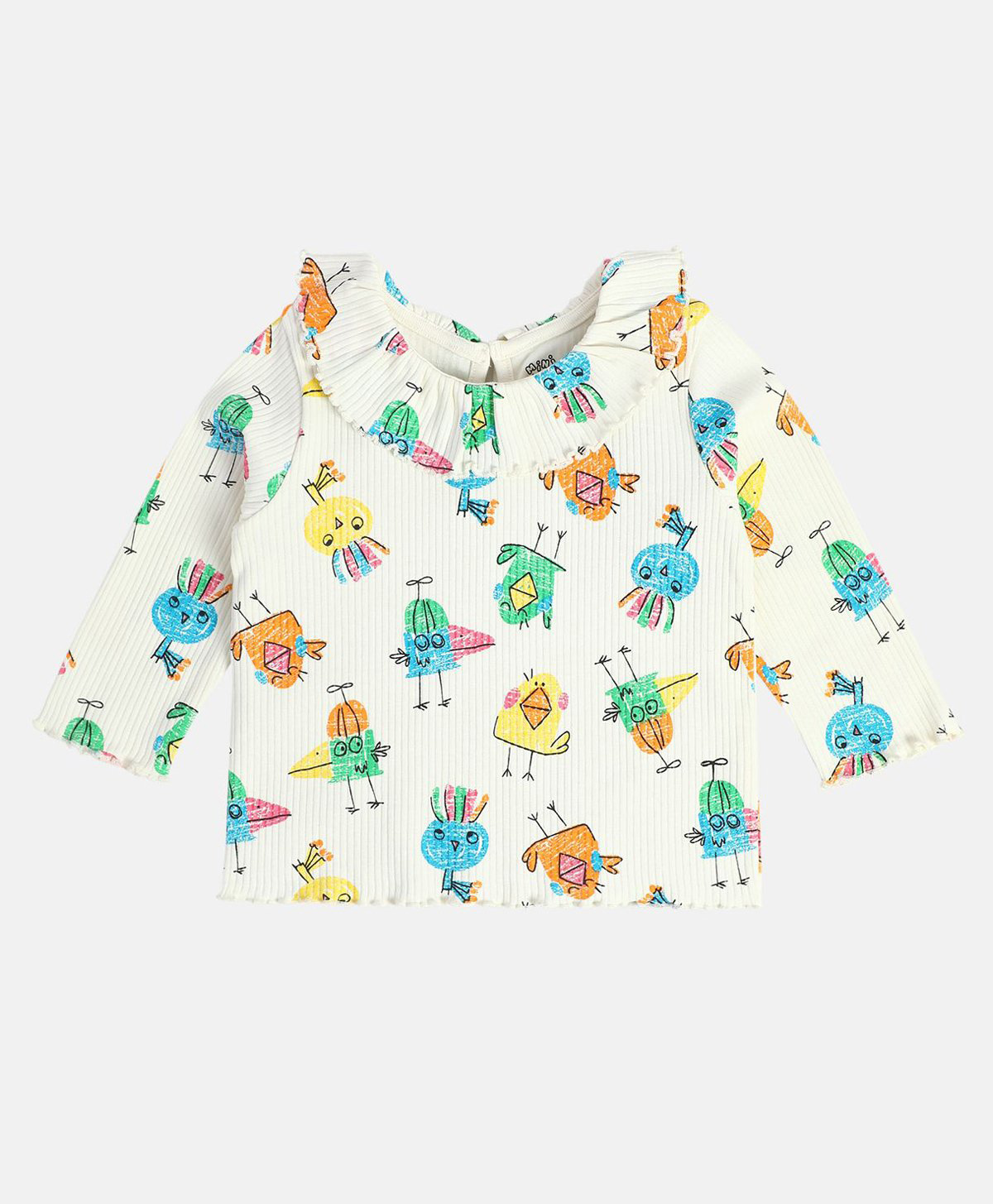 MINI KLUB Cotton Full Sleeves Cartoons Printed Top - Marshmallow-picture-43