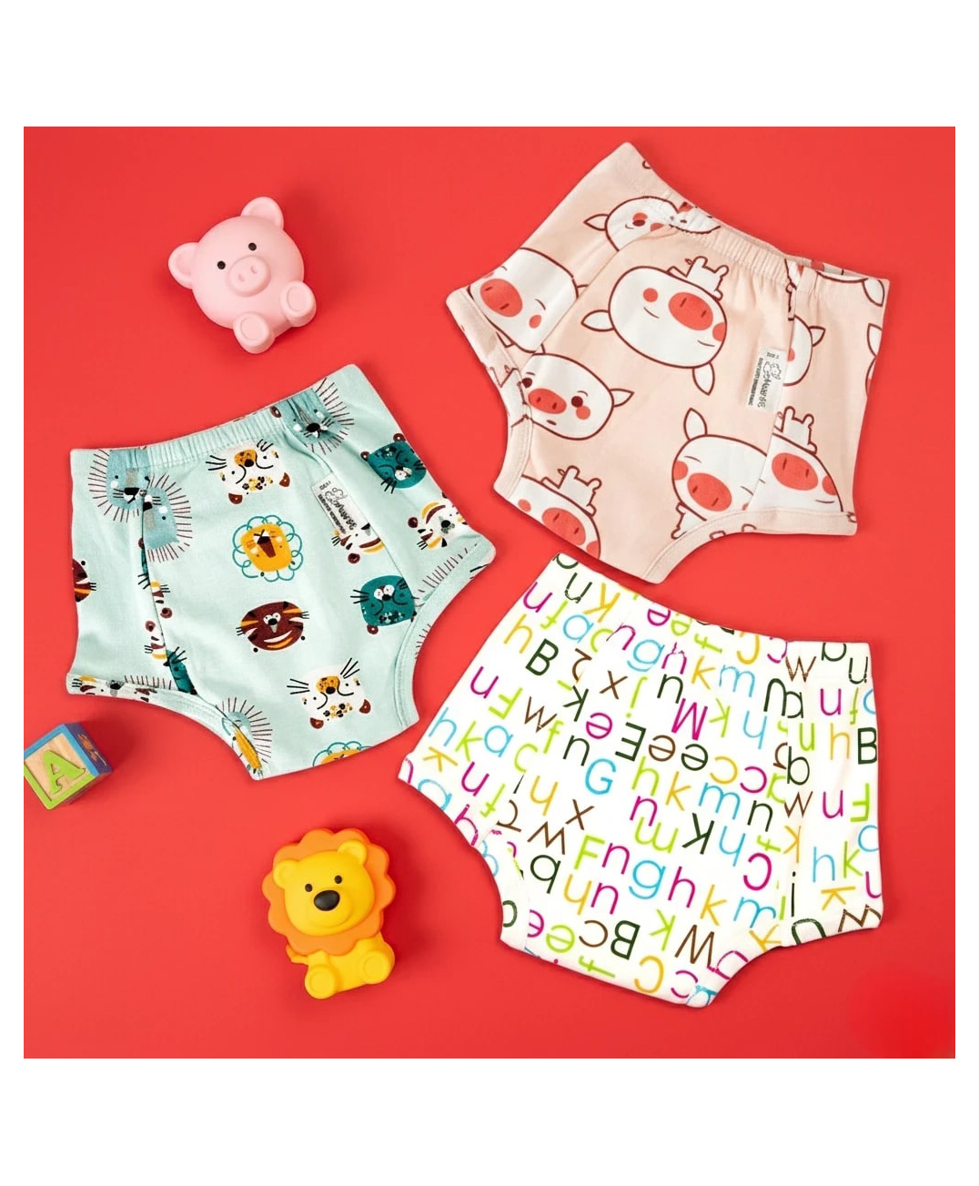 Snugkins Potty Training Padded Underwear for Babies/Kids 100% Cotton (7-8 Years) Pack of 3-picture-47