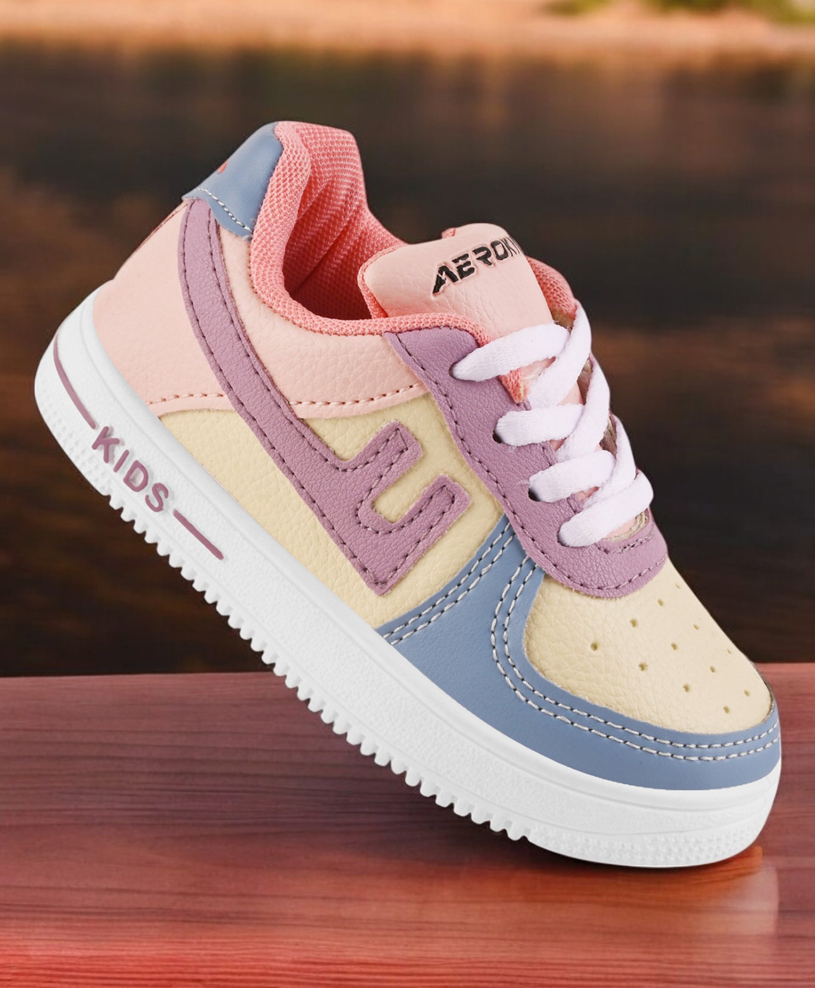 Lil Lollipop Colour Blocked Shoes - Blue-image-22