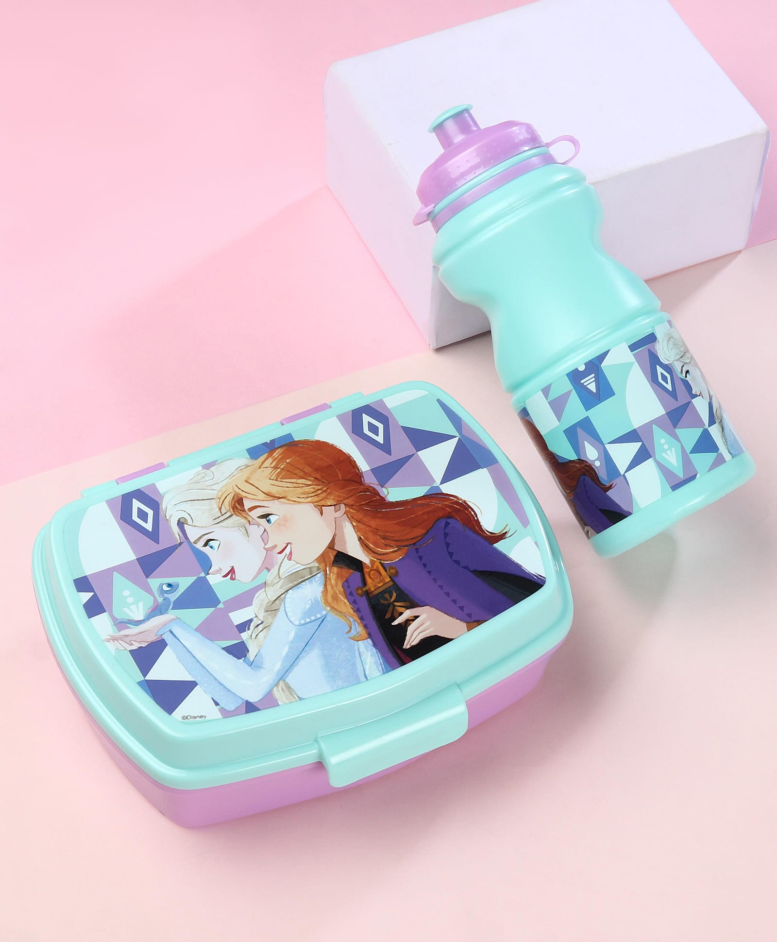 Disney Frozen Leak Proof & Freezer Safe Lunch Box Set - Blue-image-0