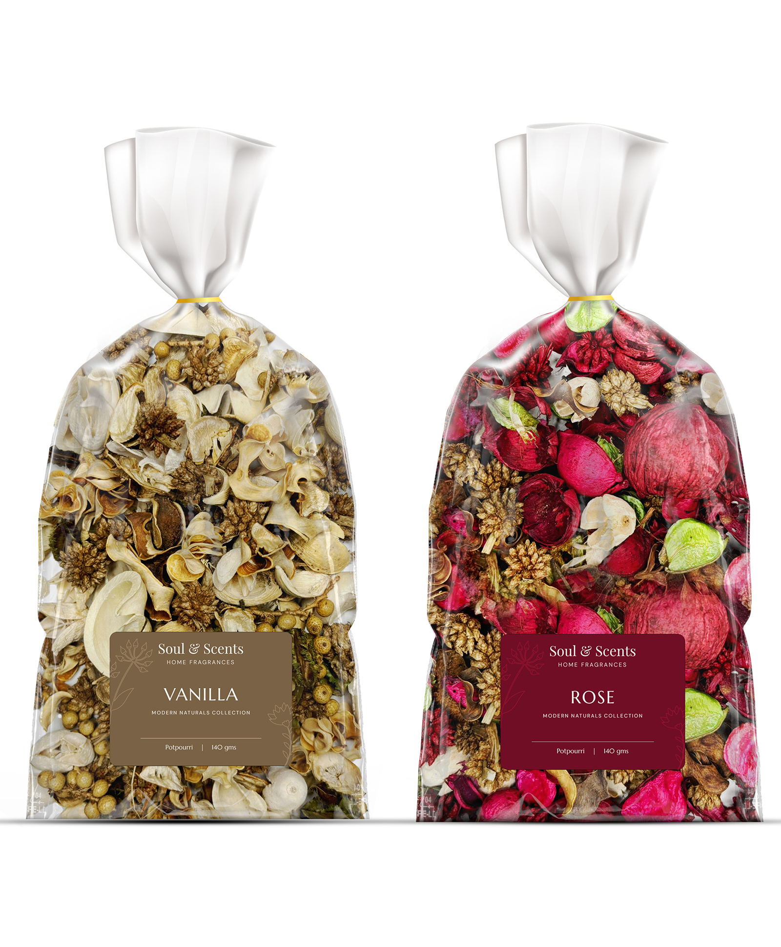 Soul & Scents Rose and Vanilla Potpourri Combo Pack- 240 g