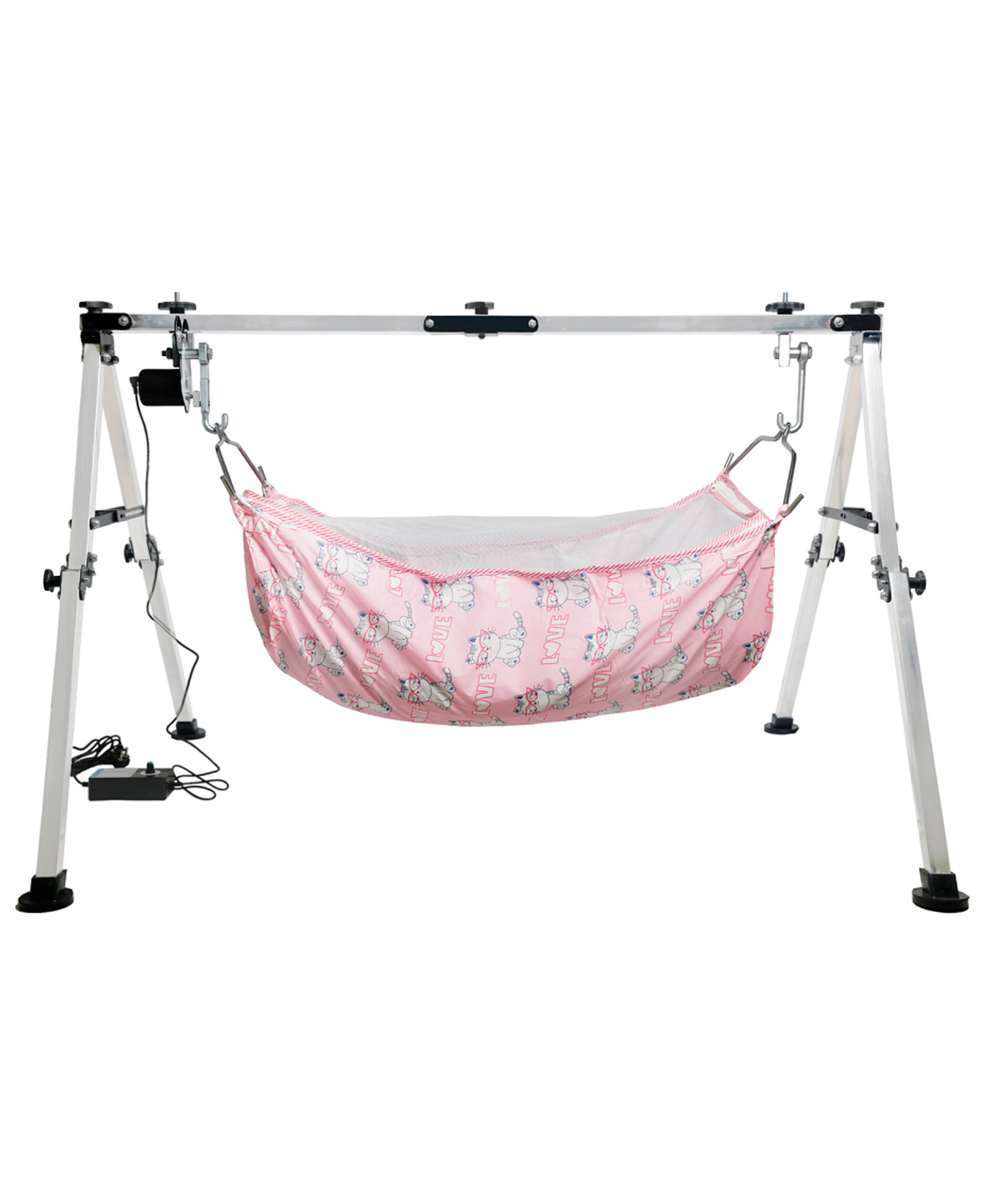 My Cradlle the Cradlle for Genius Ss Folding Jhula Automatic Cradle Kit Swing Motor Machin | Ghodiyu | Palna for Baby 0 to 3 Years (Nri Kit Full Set-black)-image-6