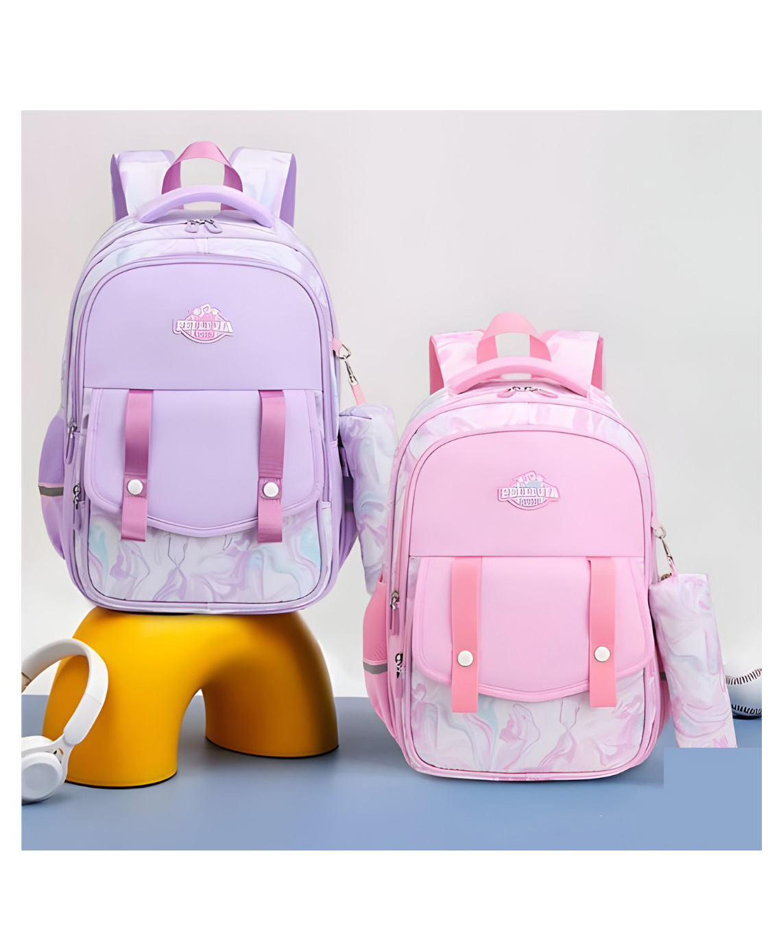 Sanjary Cute Unicorn Design & Comfortable Shoulder School Backpack for Kids color design may vary - Height 18 Inch-image-28