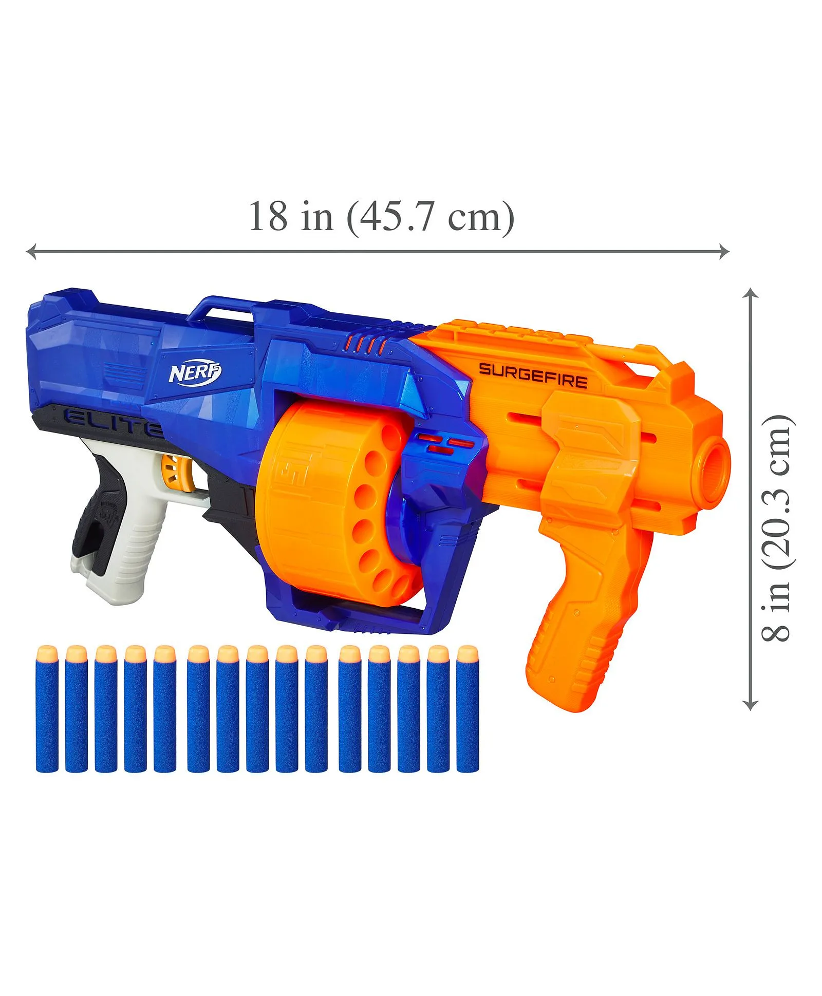 NERF Surgefire オレンジ/青 30発弾薬付き 送料込み Nerf N-Strike Elite Surgefire 15 Dart Gun - Blue Orange Online