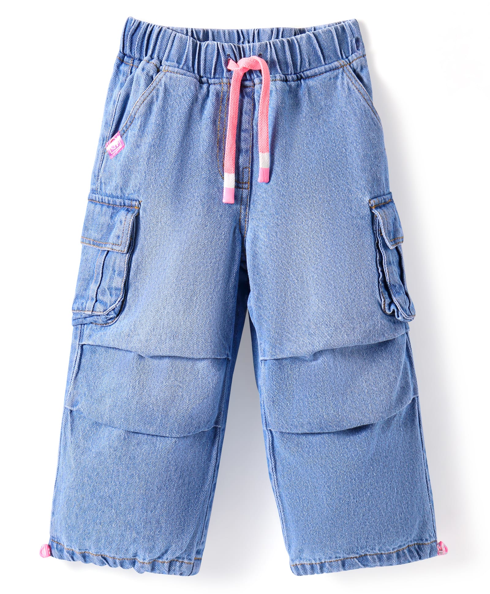 Little Kangaroos Full Length Washed Denim Jeans - Light Blue-picture-20