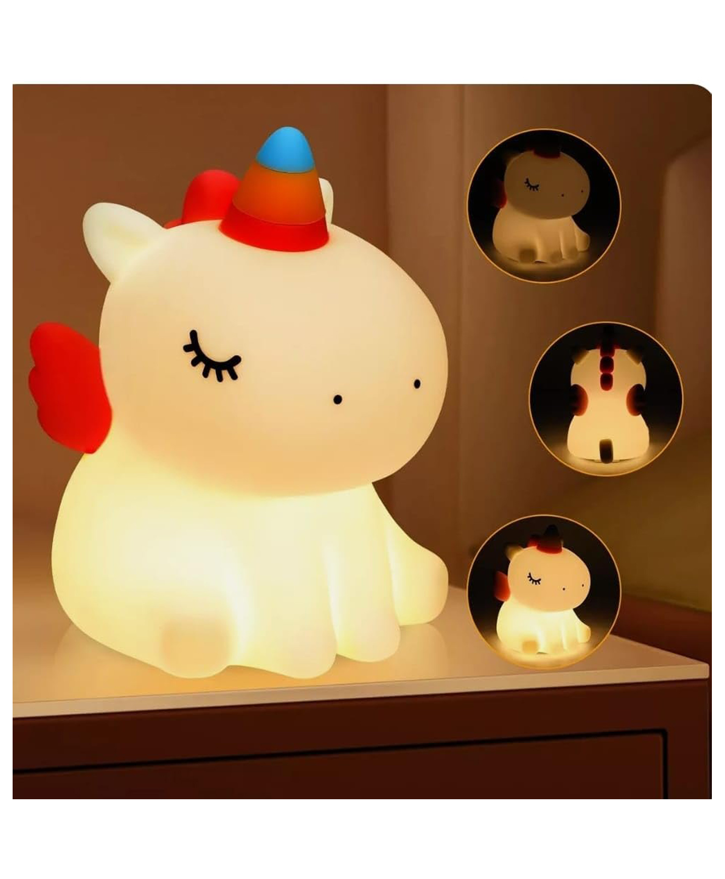 Sanjary Silicone Lamp, Decorative, Night Light for Children Cute Rechargeable Led Silicone Lamp Touch Sensor Dimmable color design may vary-picture-15