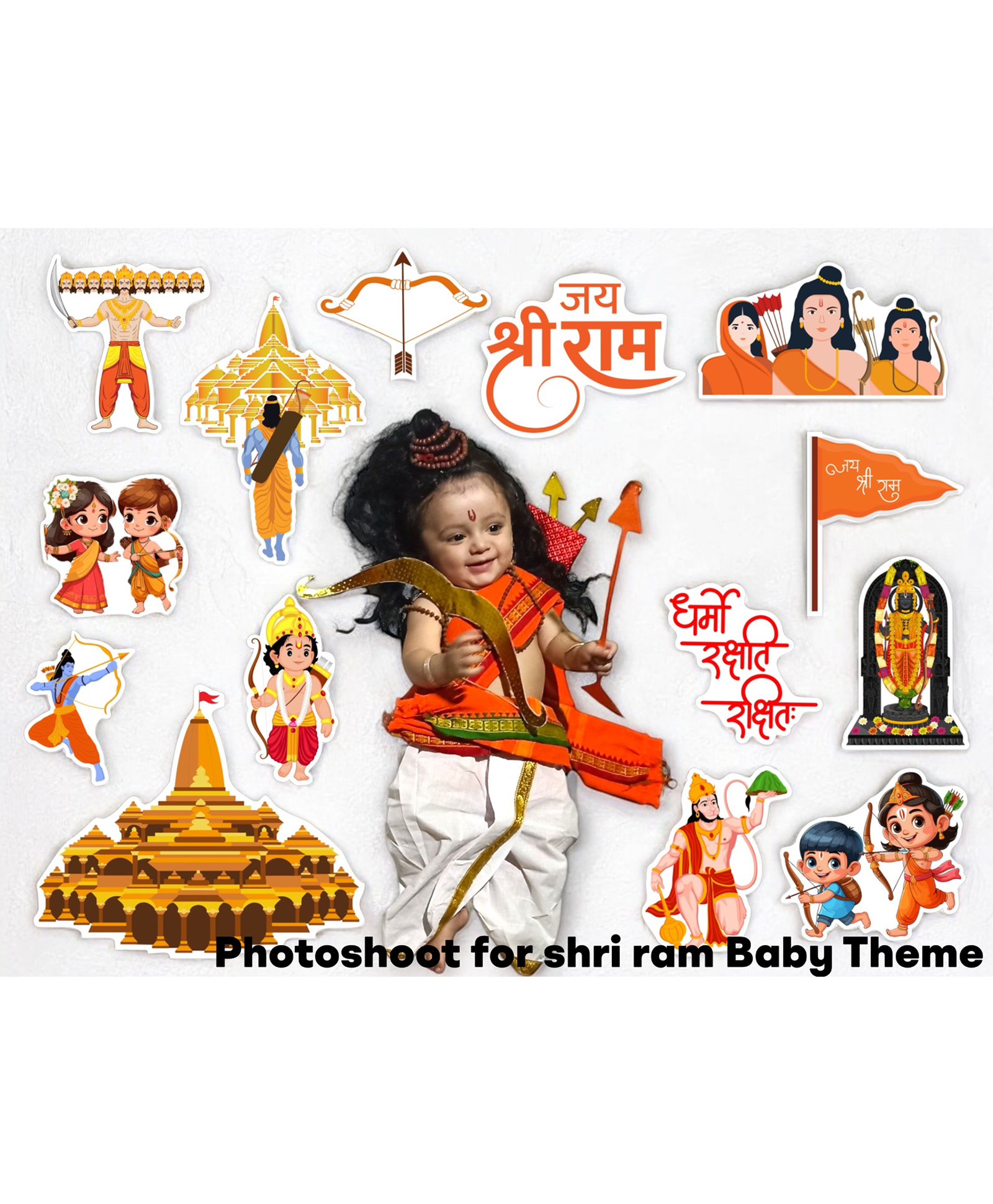 TodFod 23+ Pcs Lord God Theme Photo Booth Cards/Props for Girls, Kids, New Born,Theme Props for Photoshoot Celebrations Decorations Makeup Props Cardstock-picture-23