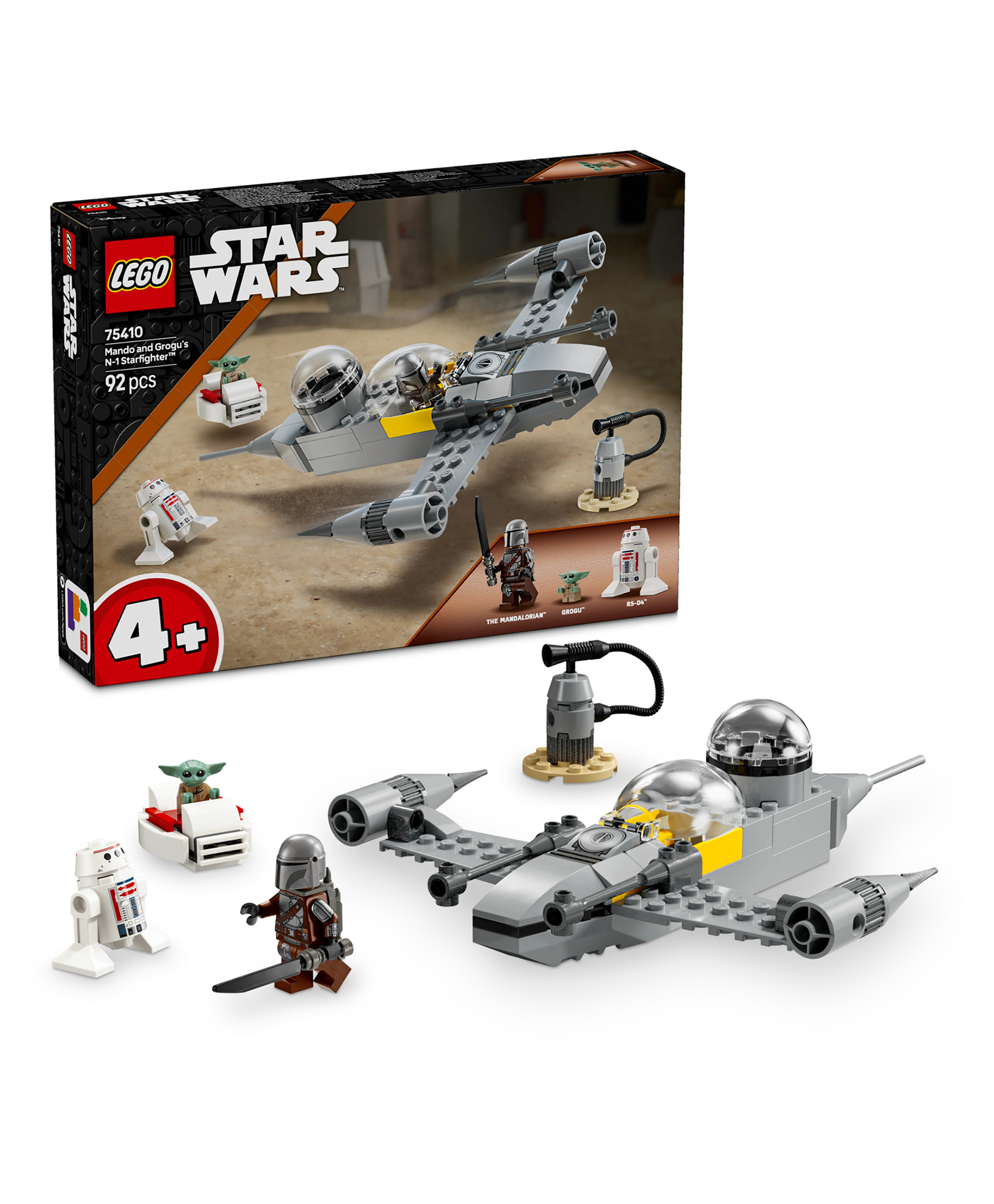 LEGO Star Wars Mando and Grogu's N-1 Starfighter Building Toy 92 Pieces - 75410-picture-13