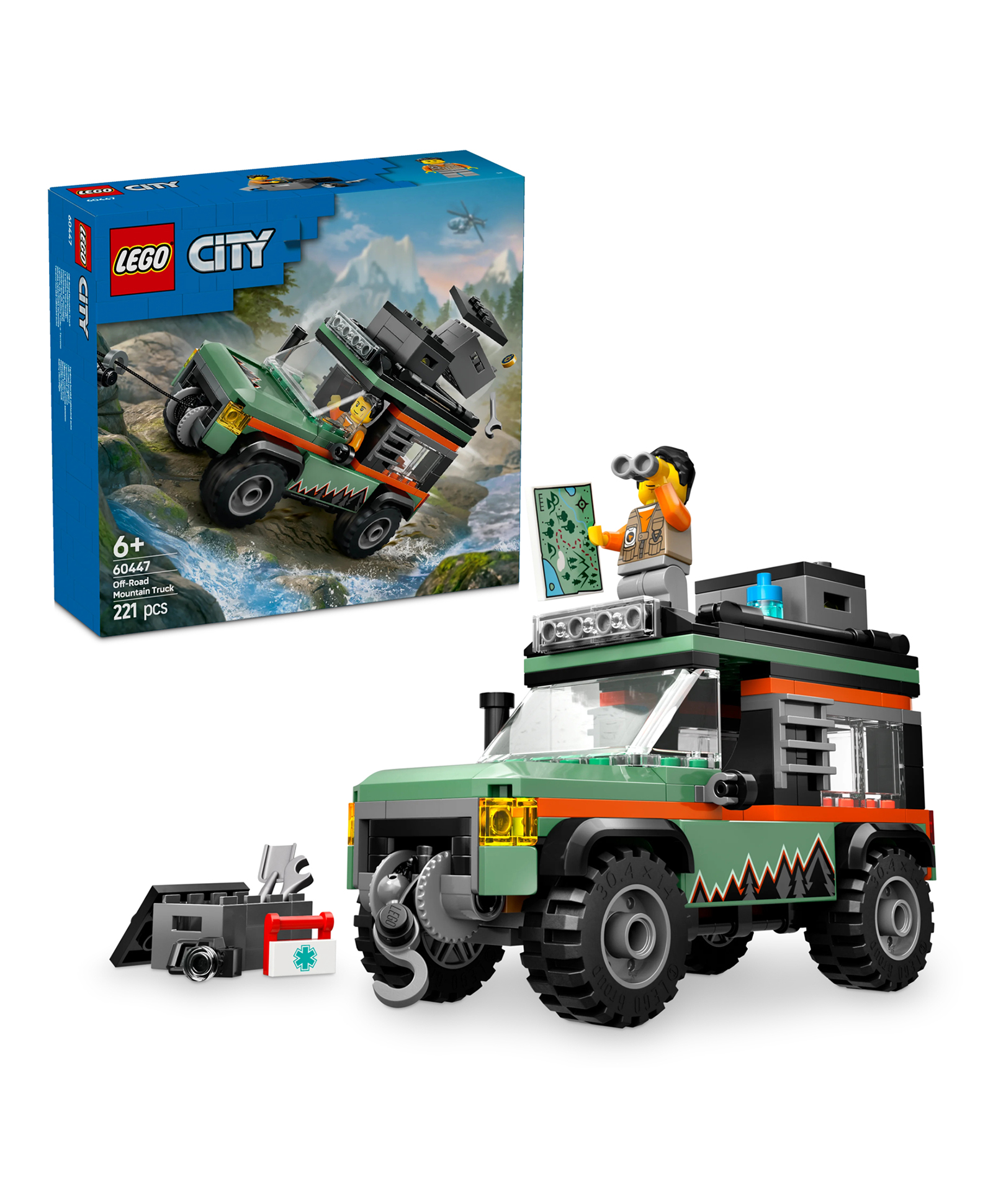 LEGO City Off-Road 4x4 Mountain Truck Adventure Toy 221 Pieces - 60447-picture-16