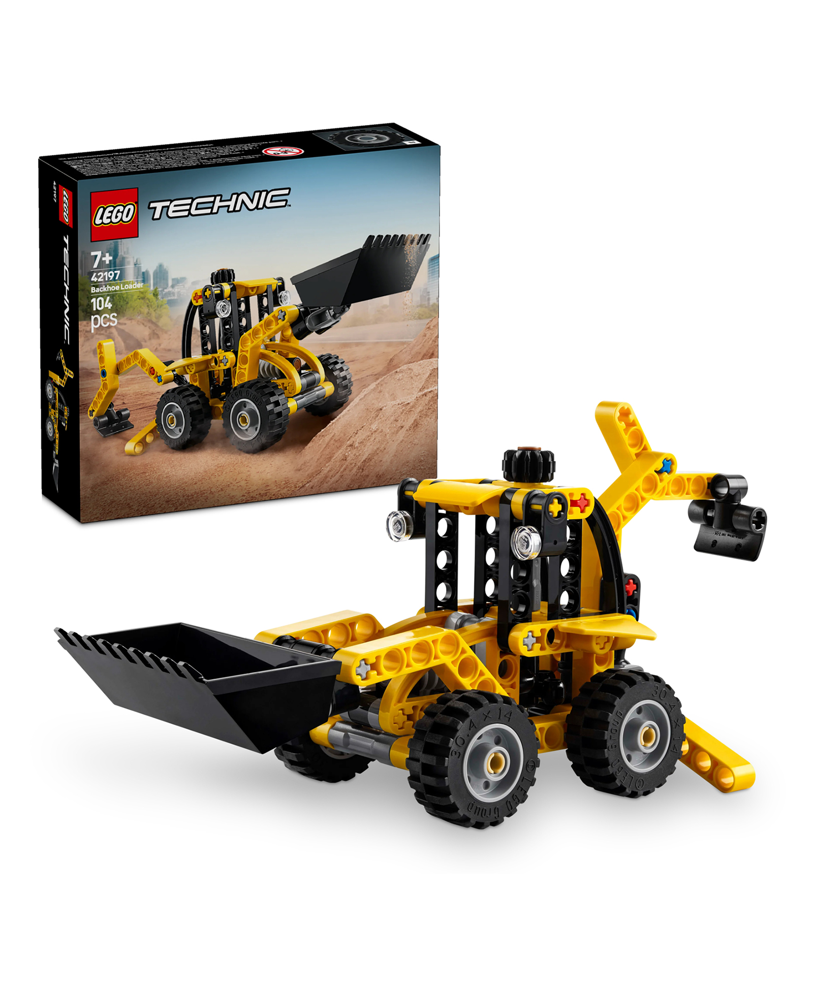 LEGO Technic Backhoe Loader Construction Toy Vehicle Set 104 Pieces - 42197-picture-19