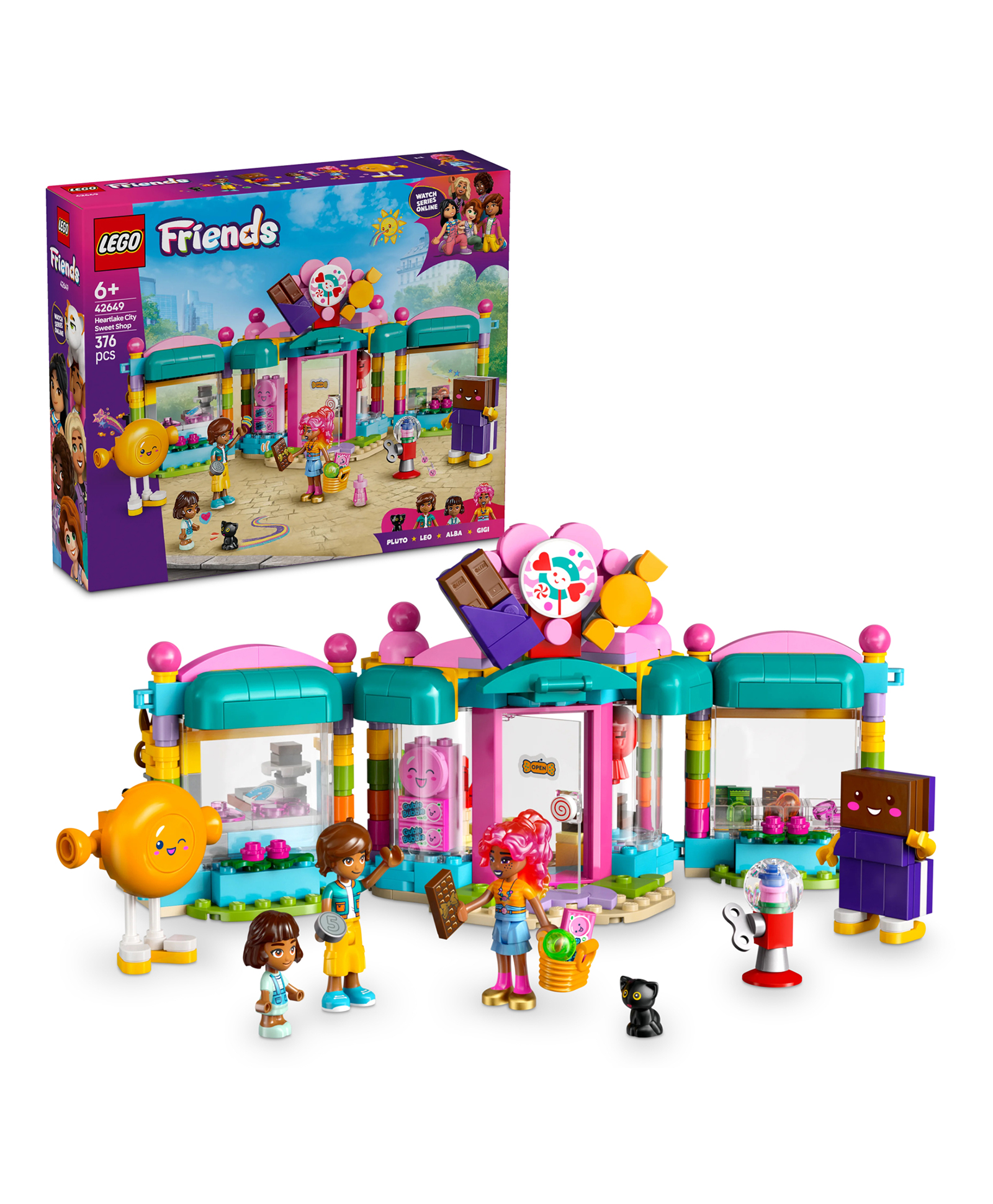 LEGO Friends Heartlake City Candy Store Pretend-Play Set, Role-Play Toy 376 Pieces - 42649-image-7