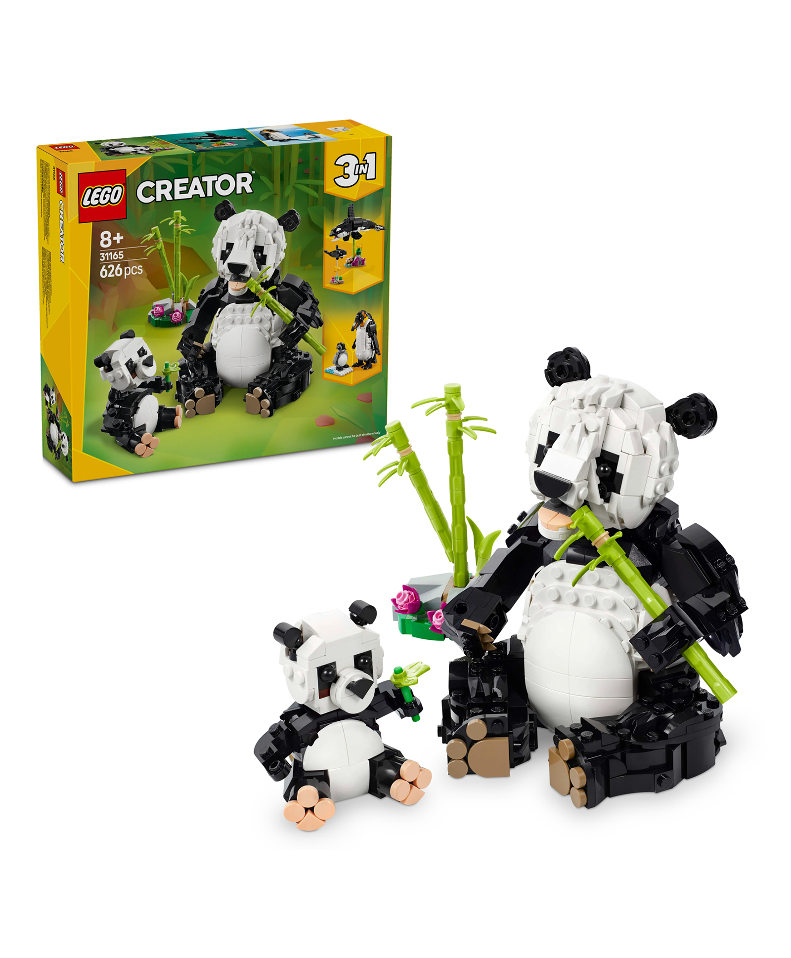 LEGO Creator 3in1 Wild Animals: Panda Family Toy Playset626 Pieces - 31165-image-36