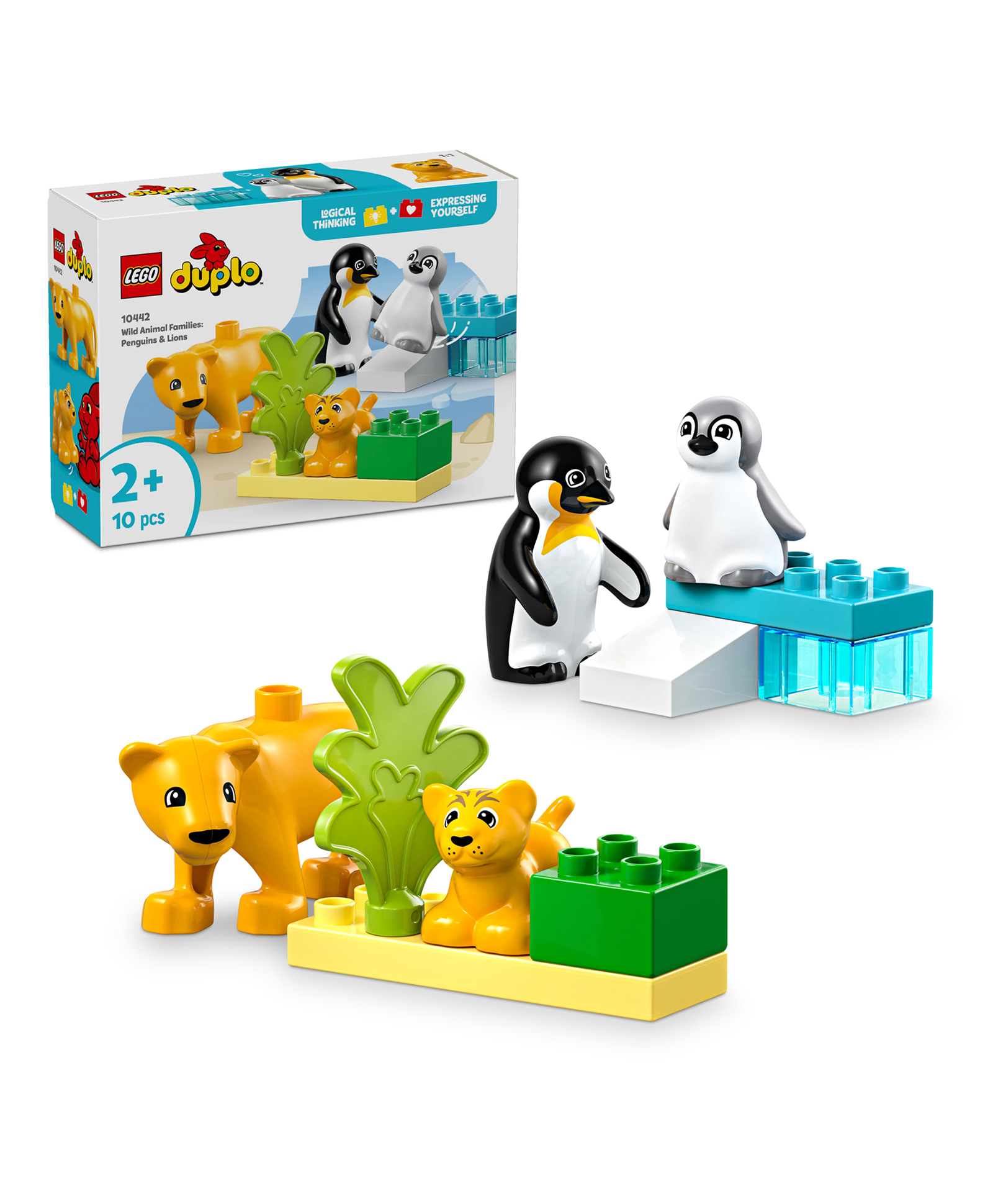 LEGO DUPLO Town Wild Animal Families: Penguins & Lions Imagination Toy 10 Pieces - 10442-picture-22