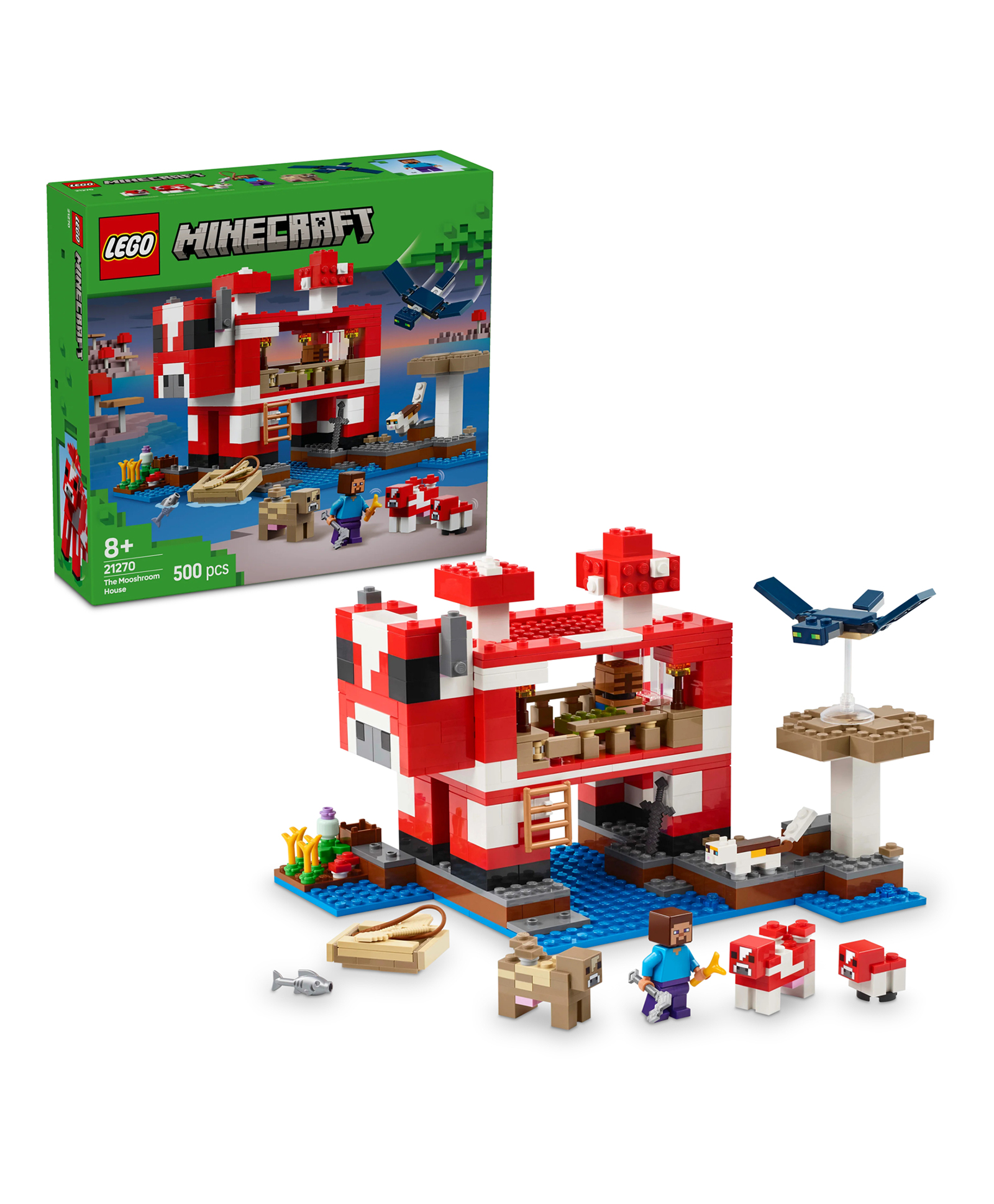 LEGO Minecraft The Mooshroom House Island Gamer Kit Toy for Kids 500 Pieces - 21270-picture-23