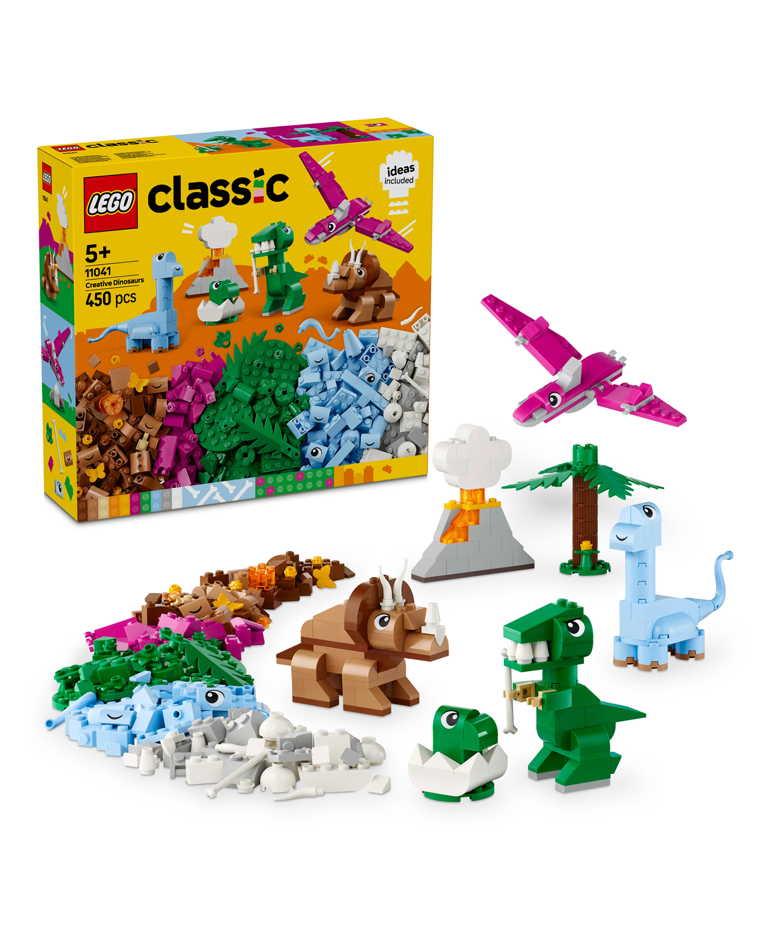 LEGO Classic Creative Dinosaurs, Imaginative Toy Models 450 Pieces - 11041-picture-13