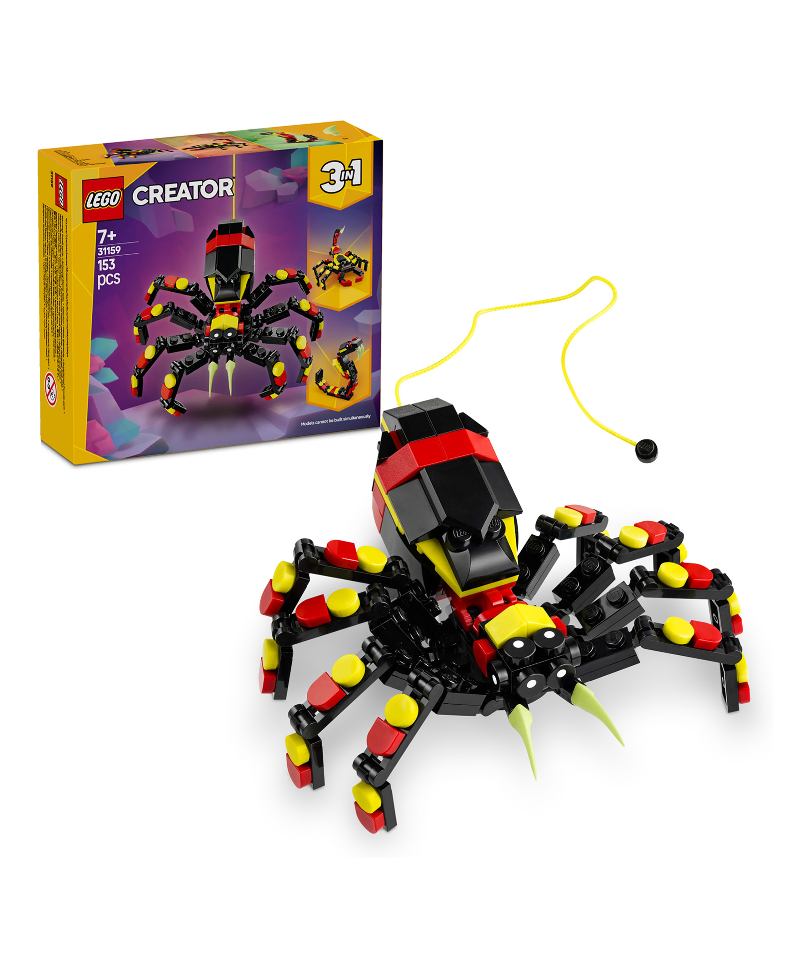 LEGO Creator 3in1 Wild Animals: Surprising Spider Toy Playset 153 Pieces - 31159-picture-27