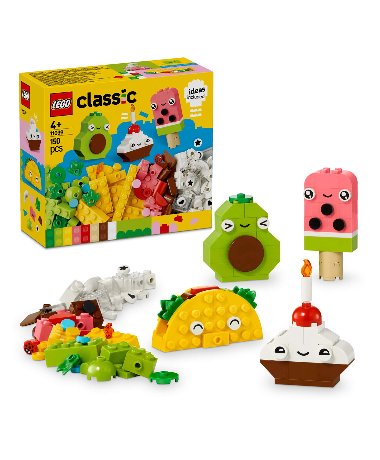 LEGO Classic Creative Food Friends Imaginative Pretend-Play Toy Building Blocks 150 Pieces - 11039-picture-21
