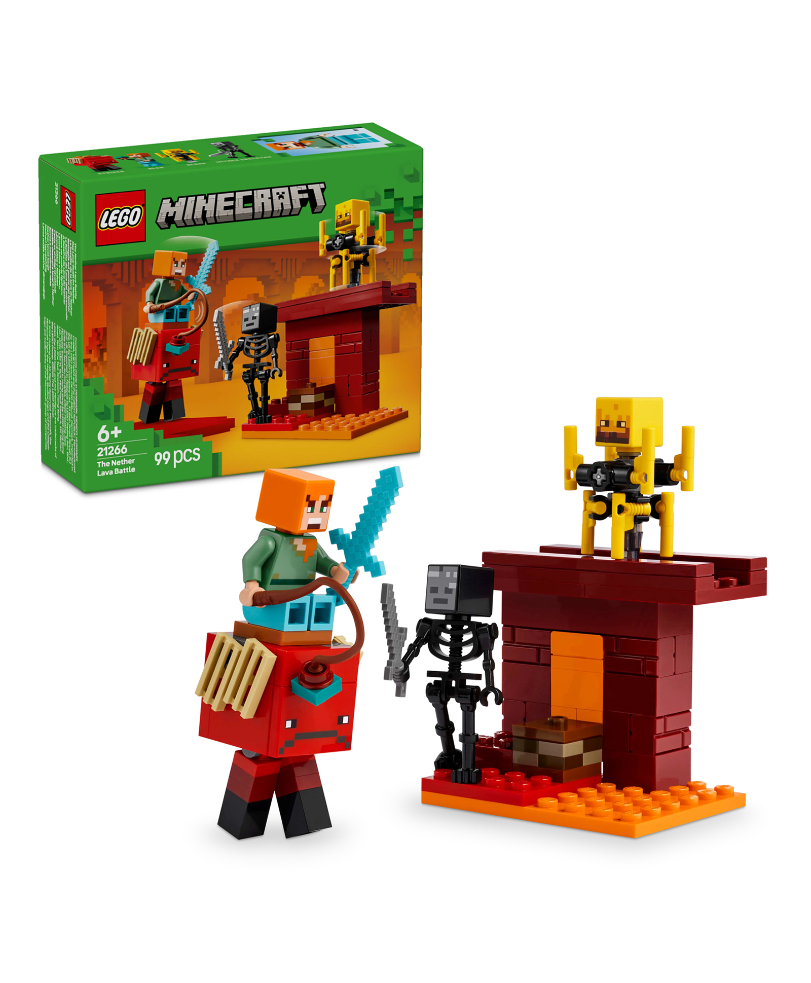 LEGO Minecraft The Nether Lava Battle Gamer Toy for Kids 99 Pieces - 21266-image-9