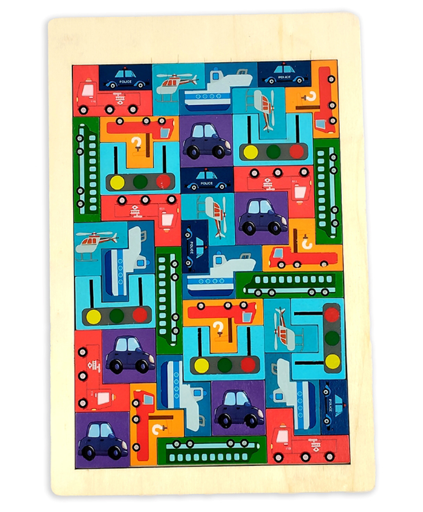 Wudly Wooden Six Russian Traffic Theme - Educational Game for Kids & Adults-picture-43