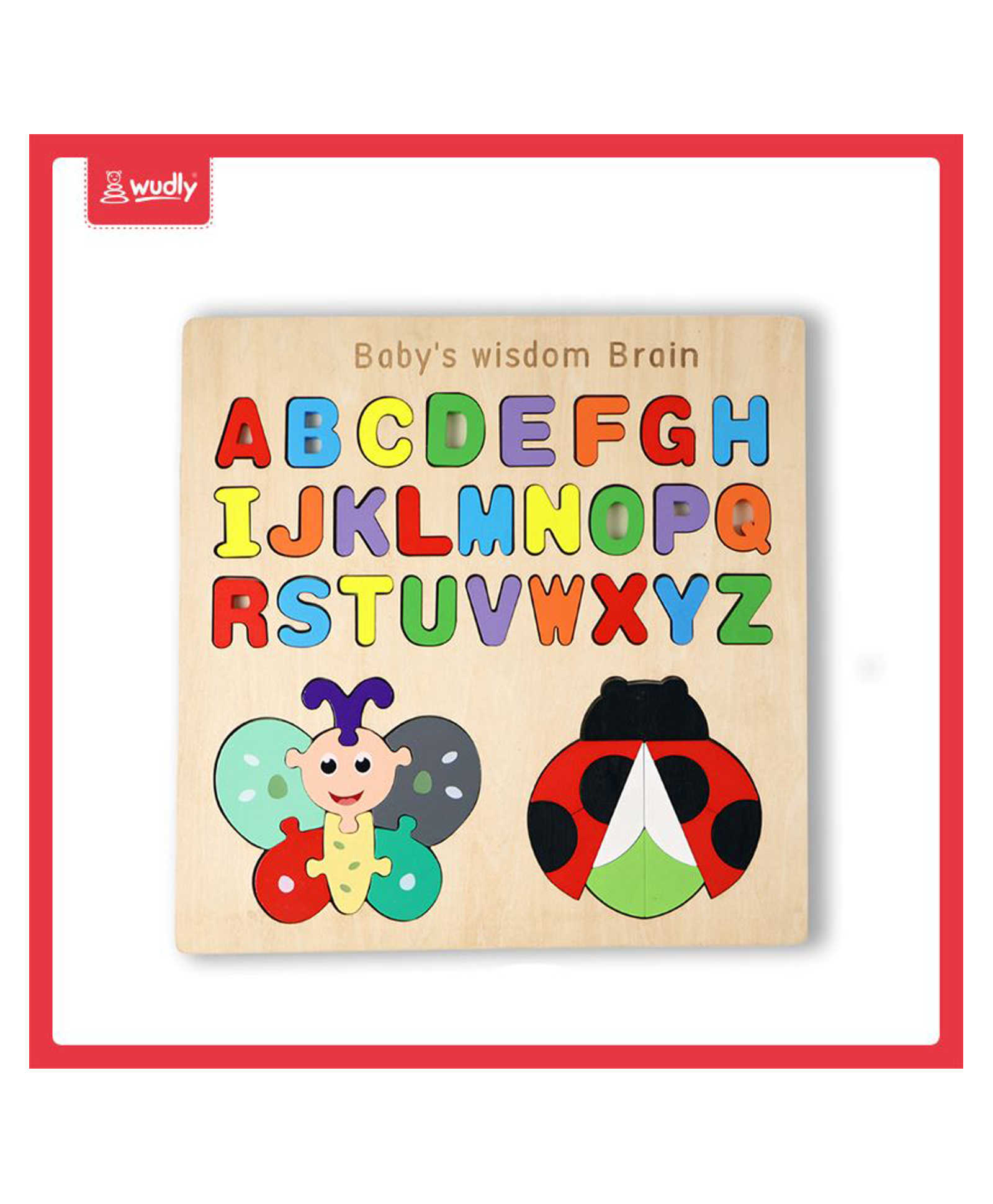 Wudly - Wooden Alphabet with Insect Four Smart Brain Puzzle-picture-23