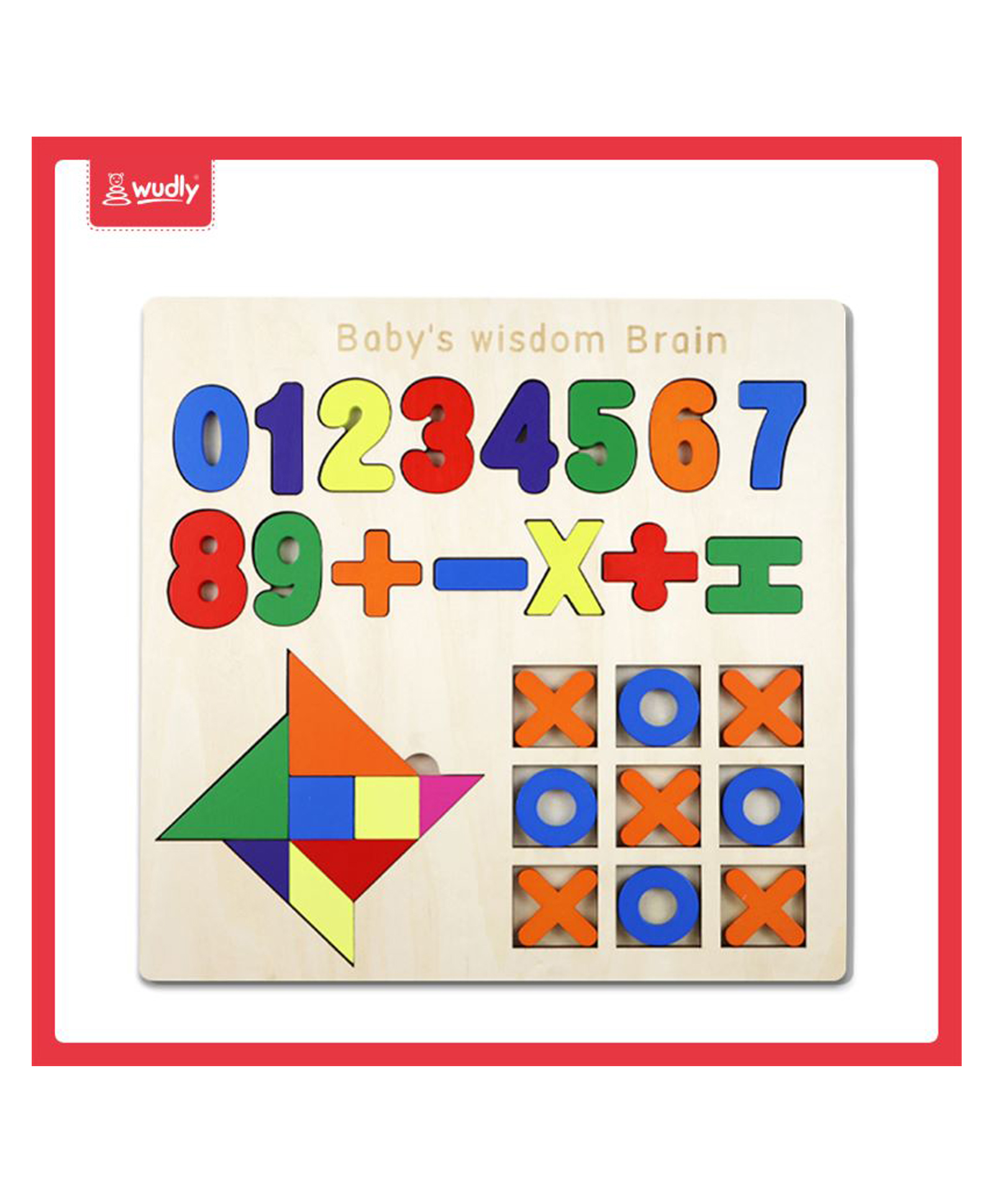 Wudly - Wooden Numbers with XO Four Smart Brain Puzzle-picture-29