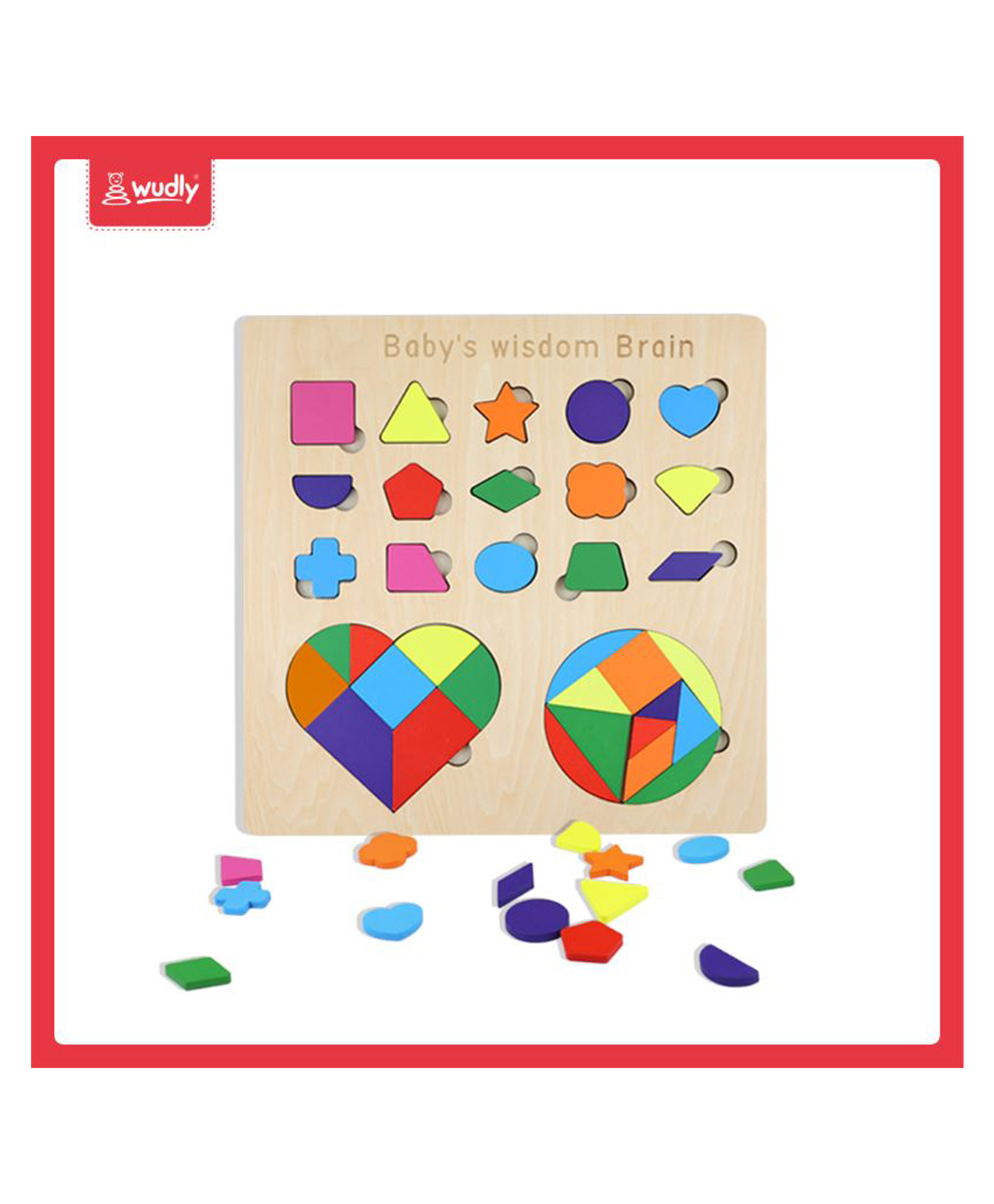 Wudly - Wooden Shapes and Puzzle Four Smart Brain Puzzle-picture-32