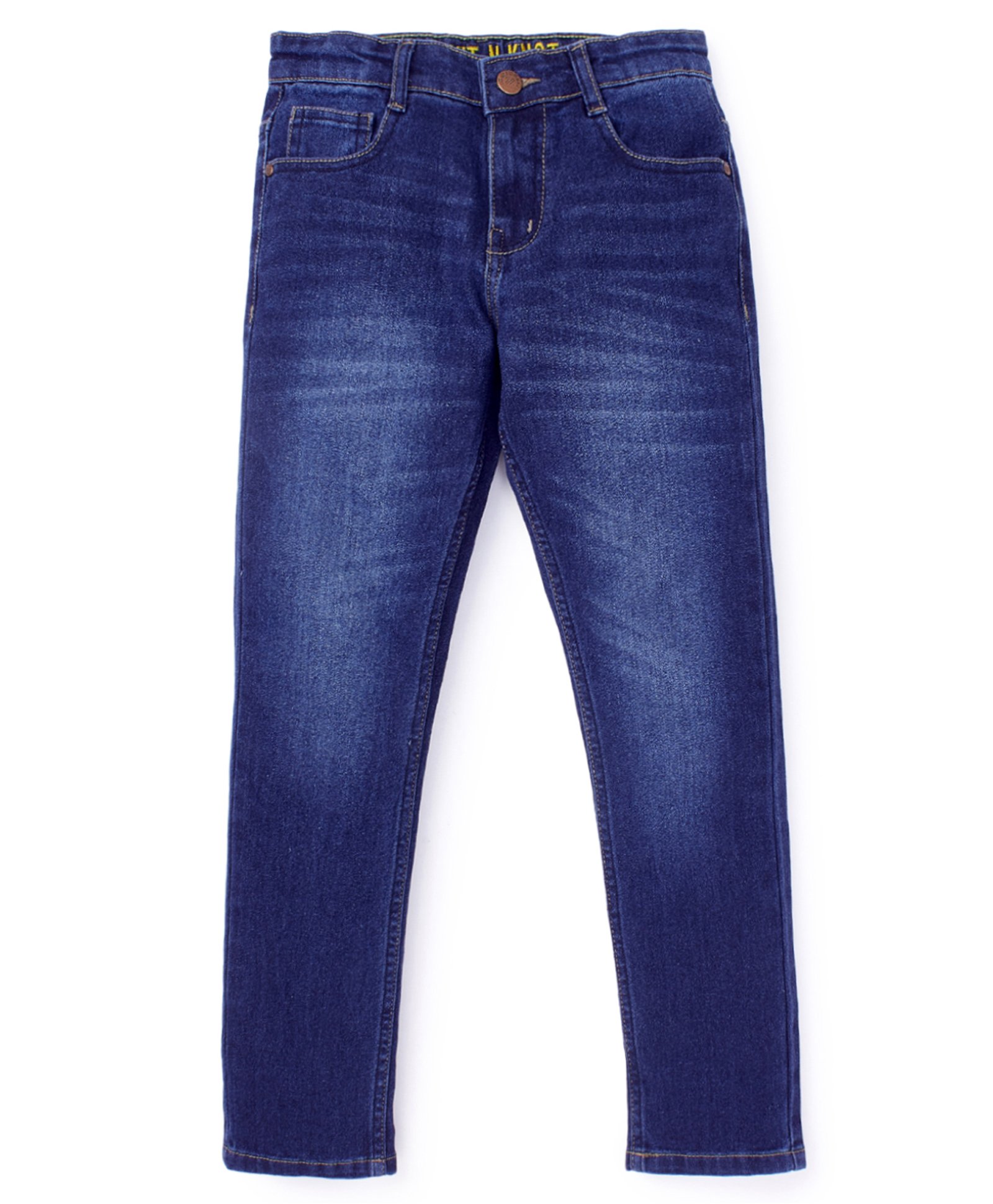 Knit N Knot Denim Mild Washed Stretchable Jeans - Navy Blue-picture-42