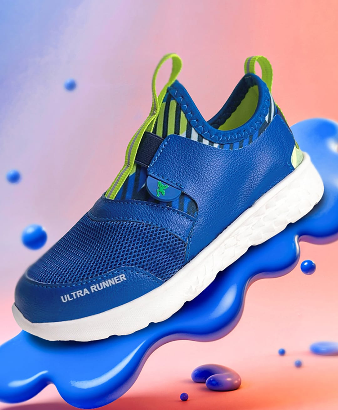 Hopits Colour Blocked & Striped Sneakers - Royal Blue-image-5