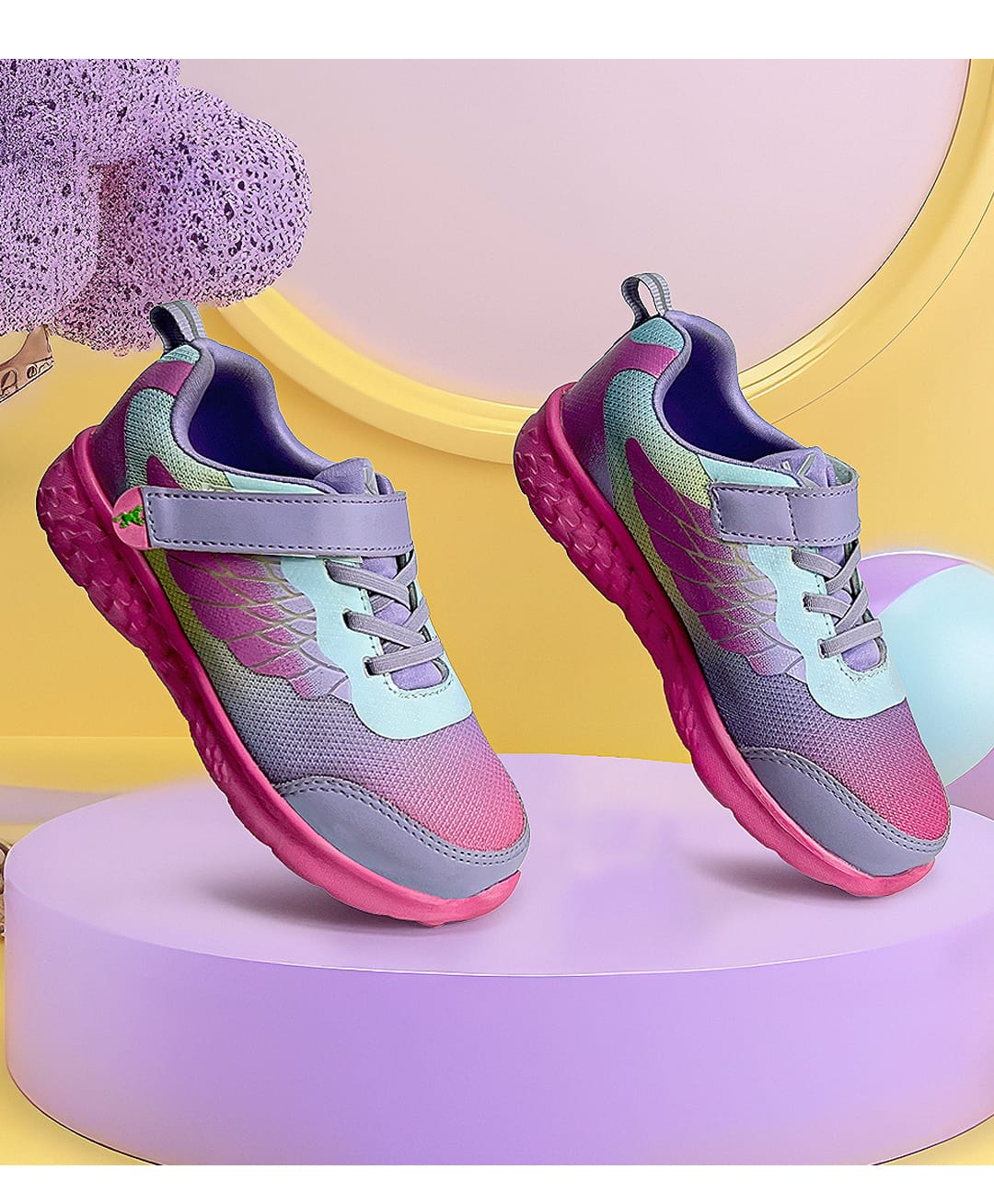 Hopits Ombre Sneakers With Velcro Closure - Pink-image-20