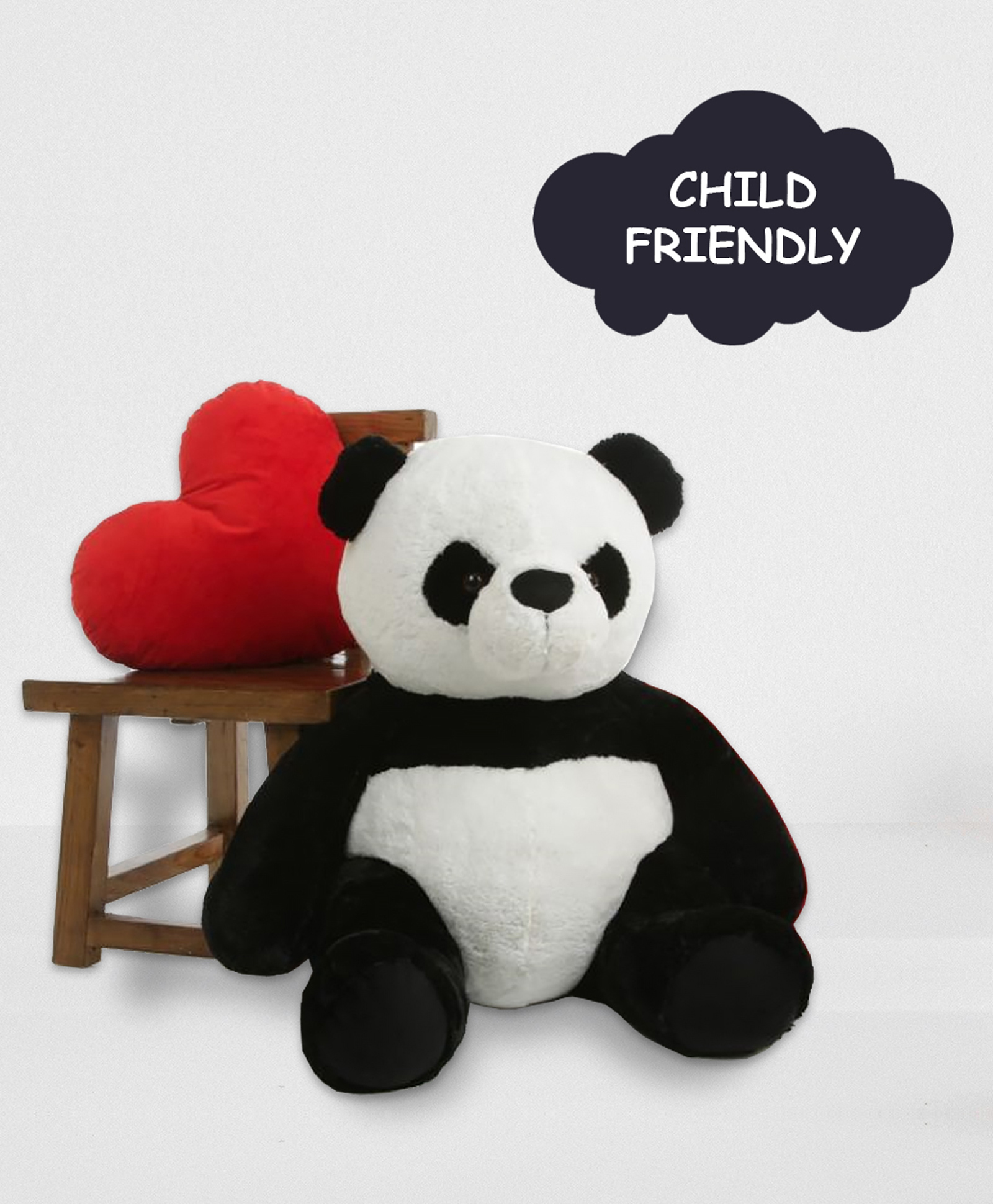 GoldenHub Panda Plush Toy, Soft and Cuddly for Kids White - Height 90 cm-picture-11