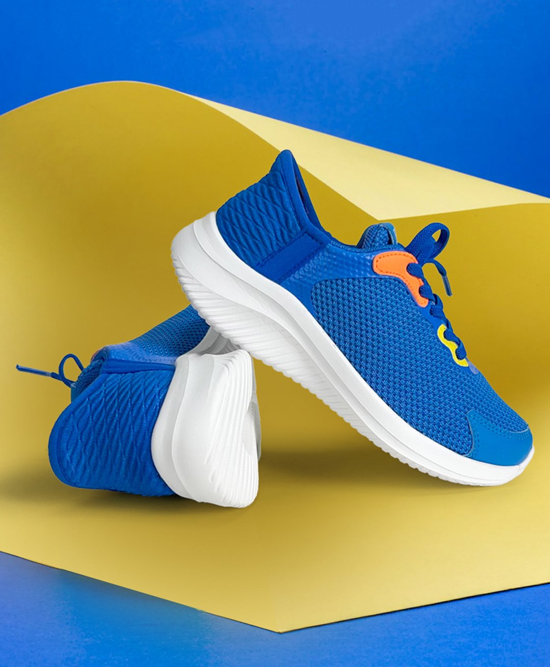 Hopits Mesh Detailed & Colour Blocked Shoes - Royal Blue-image-22