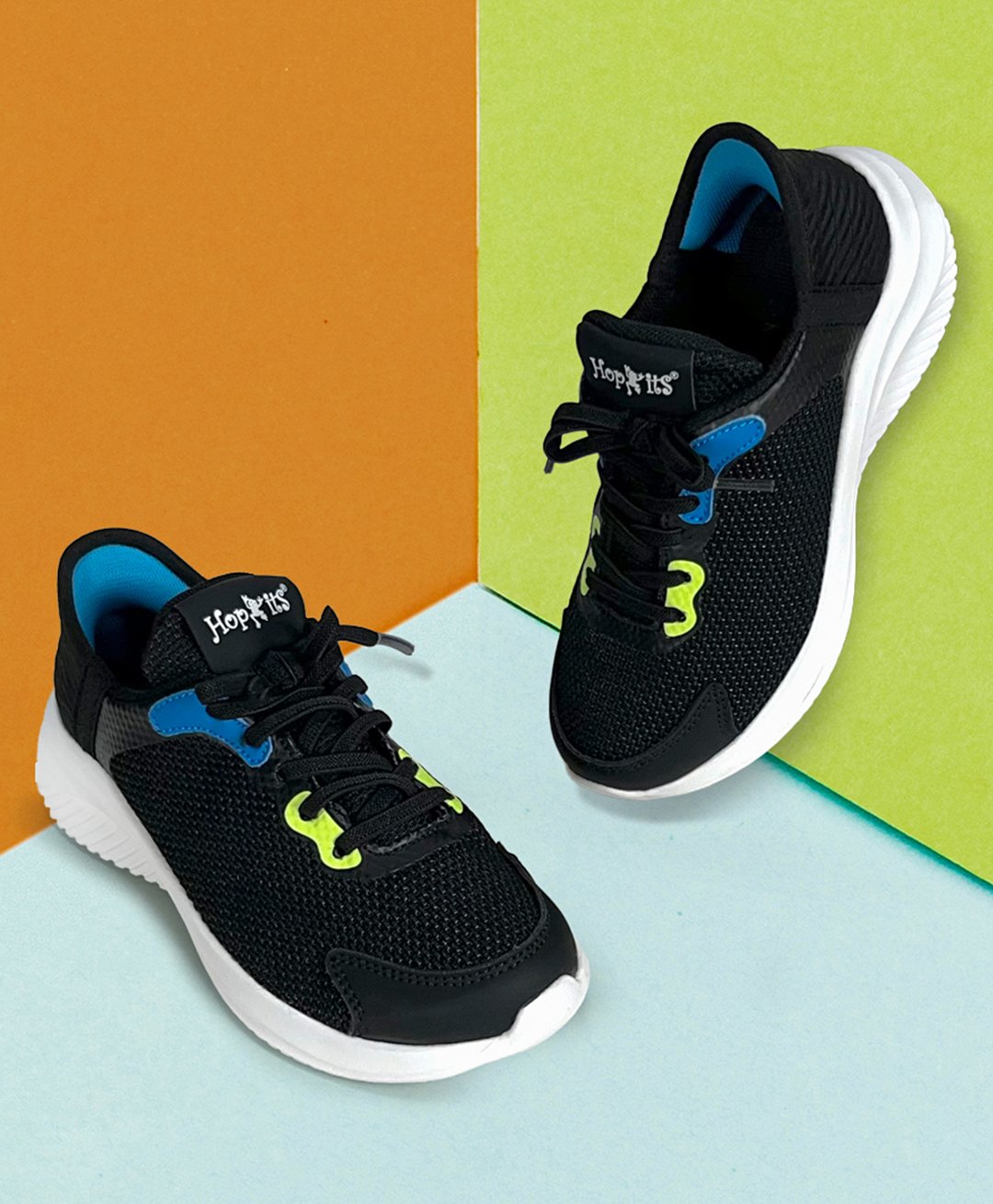 Hopits Mesh Detailed & Colour Blocked Shoes - Black-image-44
