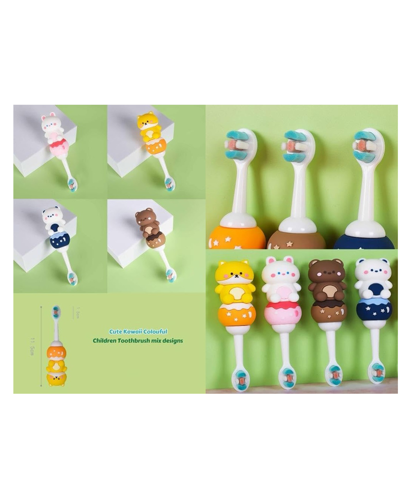 Sanjary cute microfibre soft toothbrush for kids color design may vary-image-45