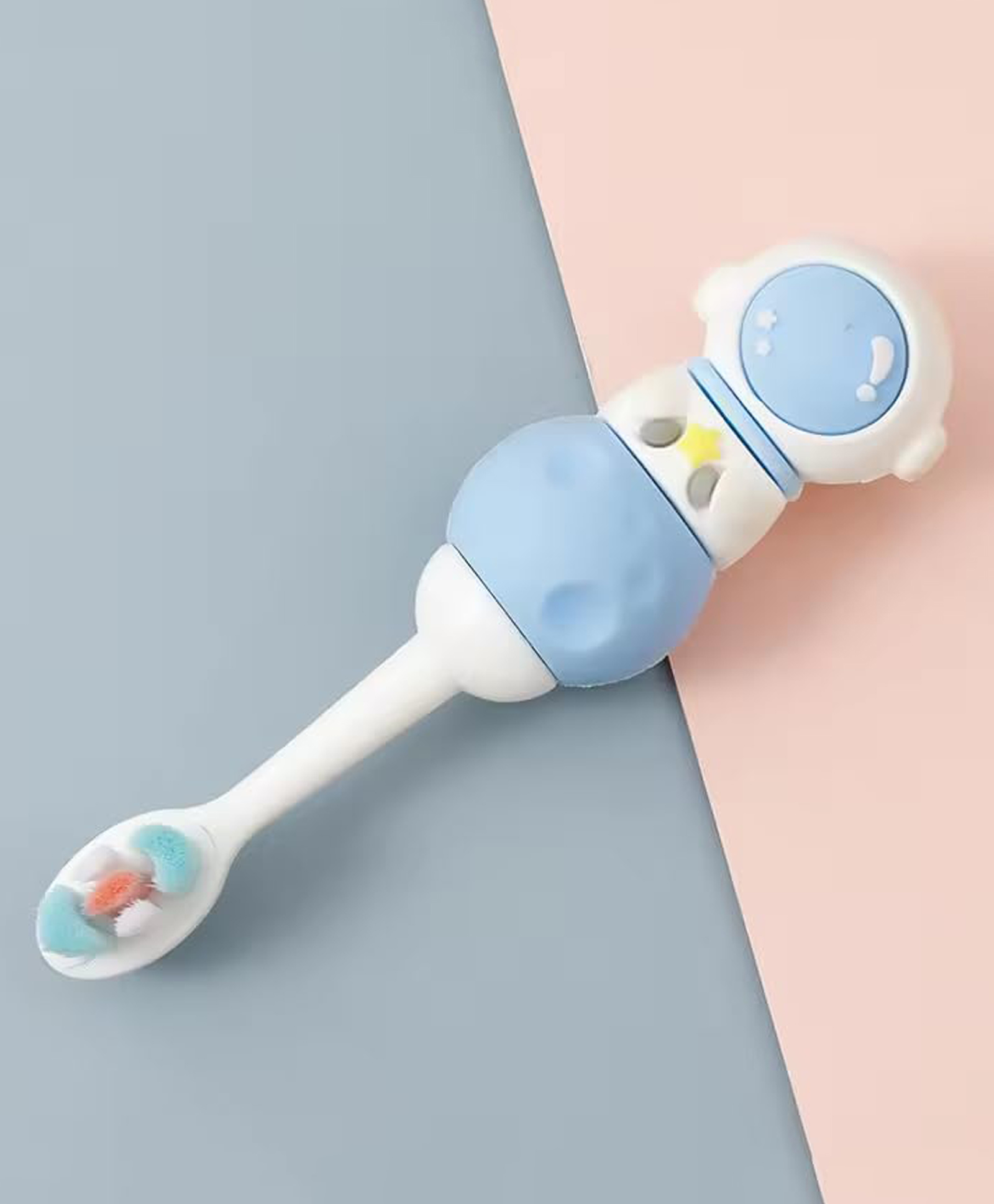 Sanjary Manual Toothbrush super soft fine bristles easy to move around curved For kids pack of 5 color design may vary-image-27