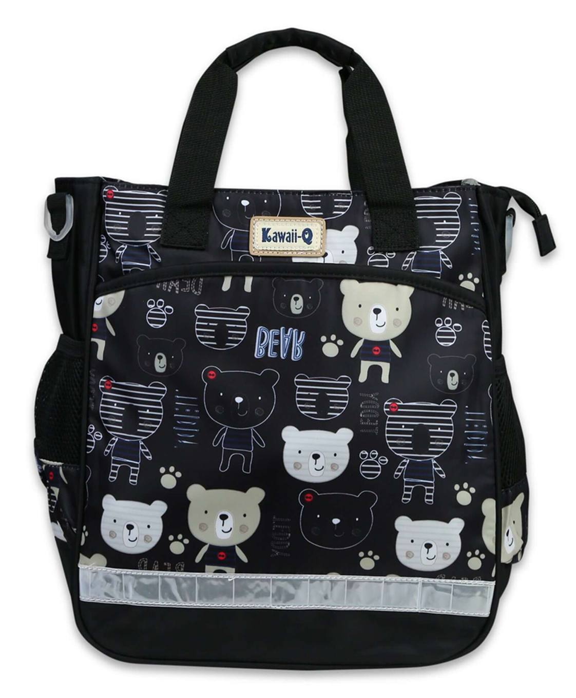 Sanjary Cute Bear Print Multi-Purpose Hand Bag, with Handle Strap, Water-Proof Reusable Bag color design may vary-image-11
