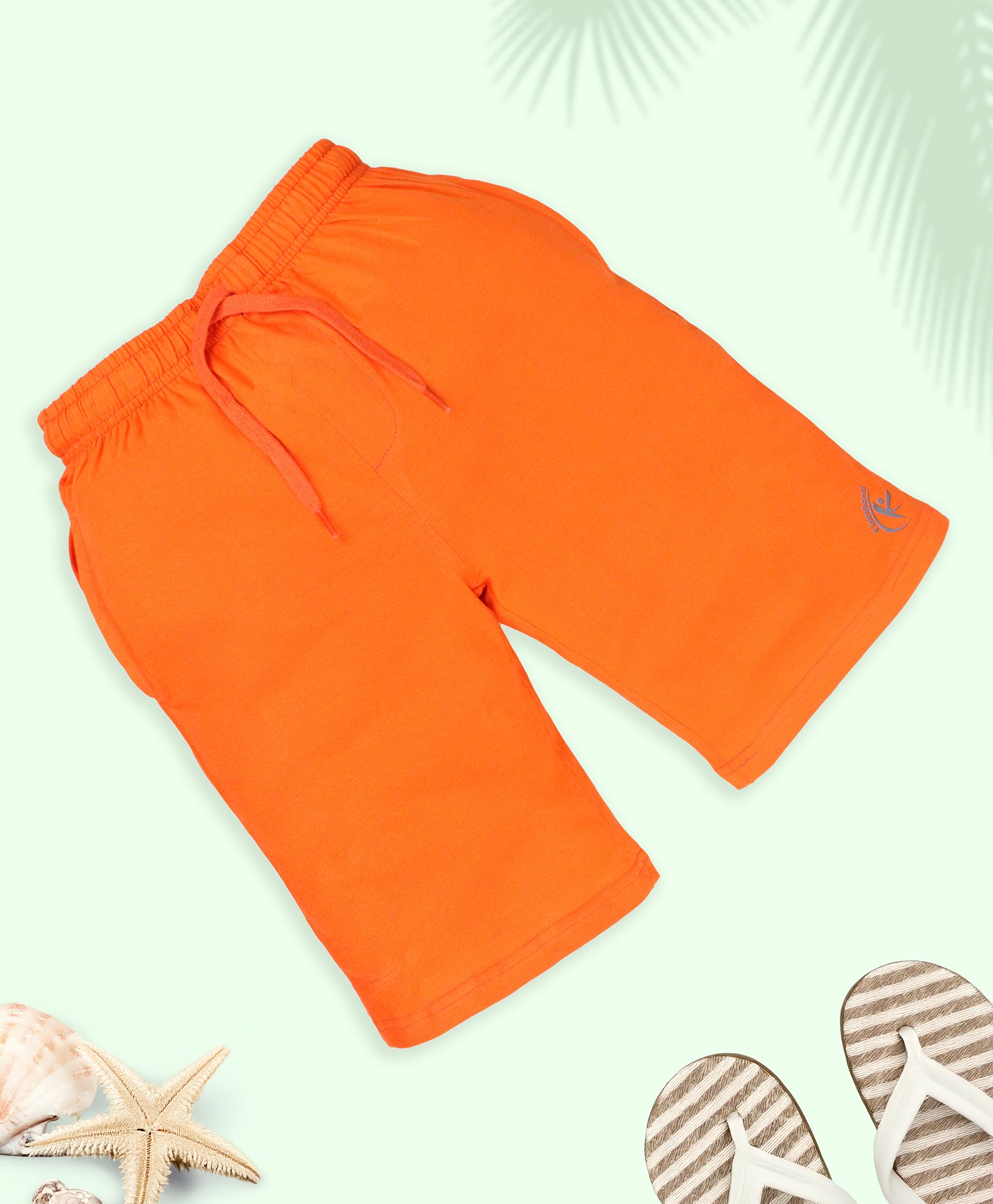 Kiddopanti Solid Shorts - Orange-image-39