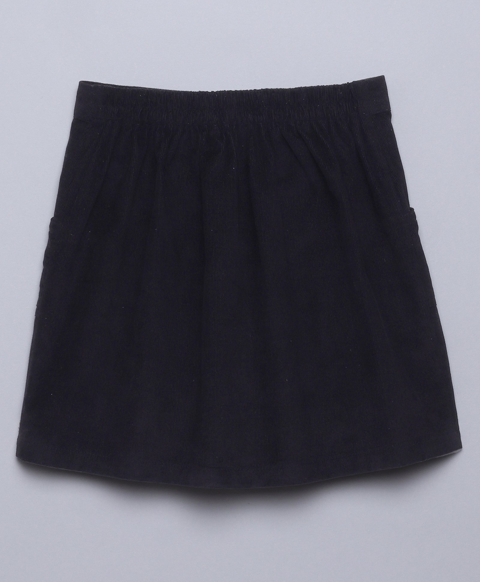Taffykids Pockets Detailed A Line Corduroy Skirt - Black-picture-25