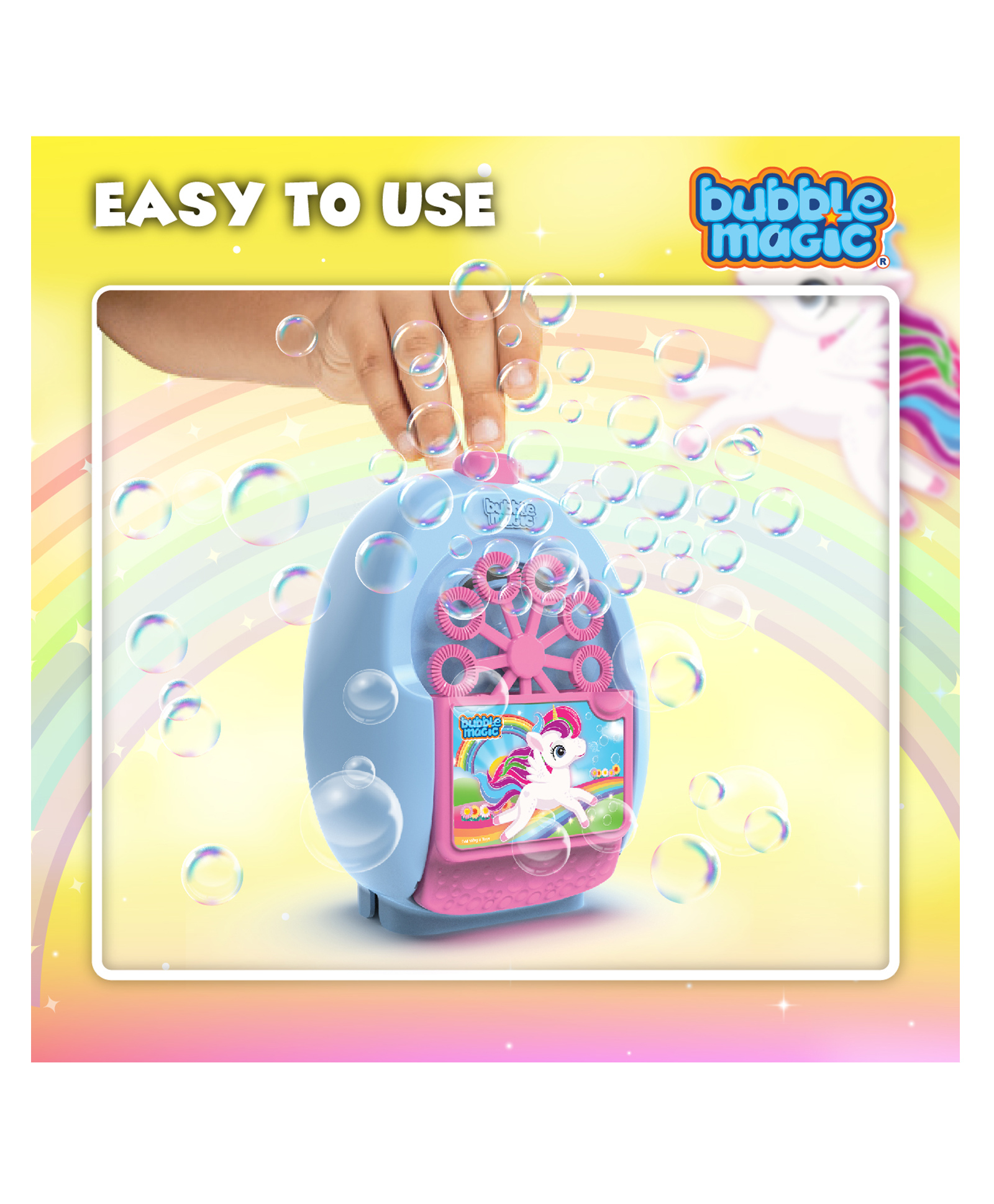 Bubble Magic Unicorn Print Bubble Machine - Purple