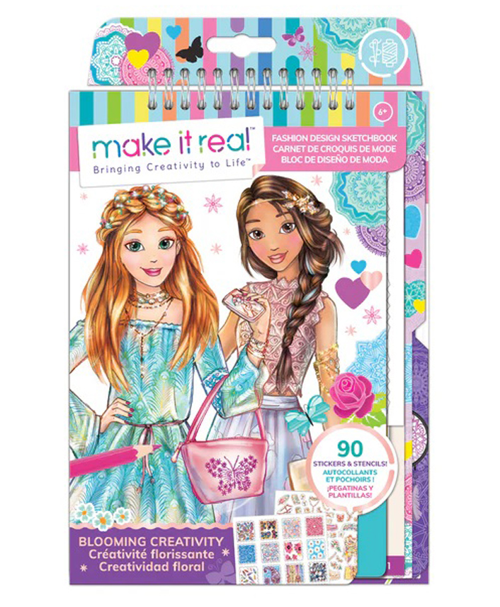 Make It Real Fashion Design Sketchbook Colouring Activity Kit - Multicolour-picture-18