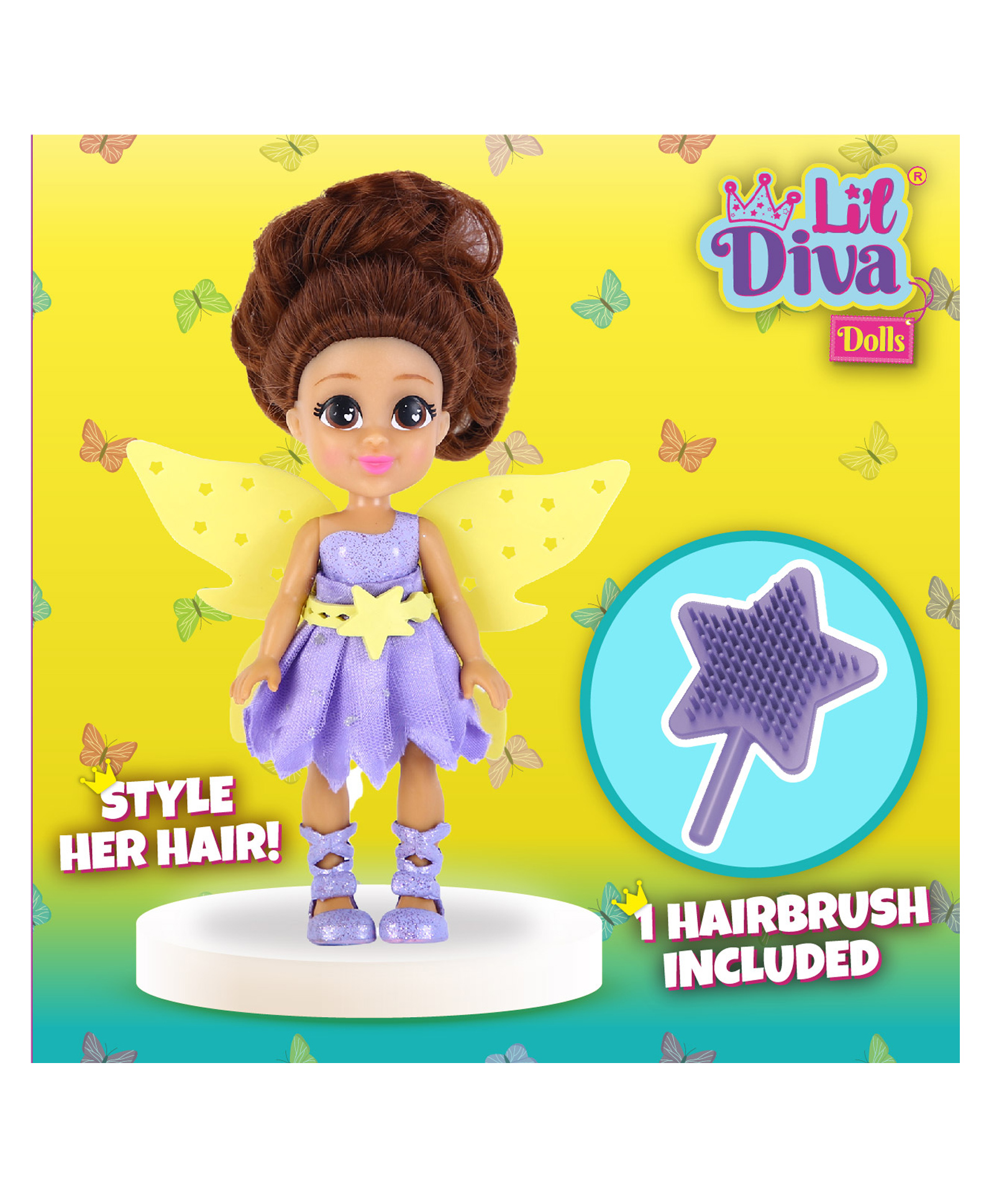 Lil Diva Dolls Pixie Fairy Aurora Purple - Height 18 cm-picture-11