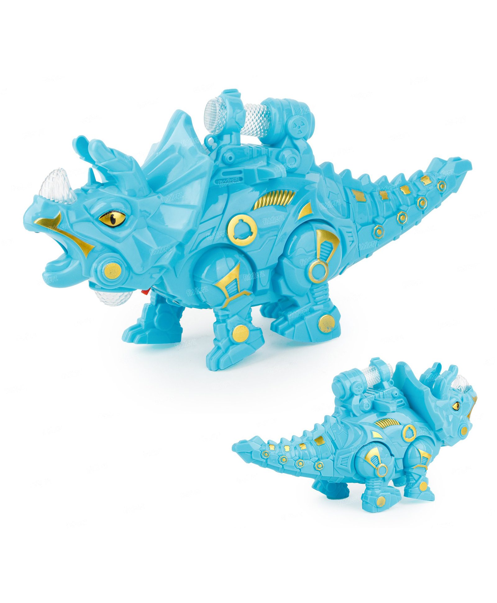 Fiddlerz Electric Walking Dinosaur Toy with Spray and LED Light Features Interactive Triceratops for Kids Realistic Sound Effects Fun Educational Gift for Boys Girls-image-39